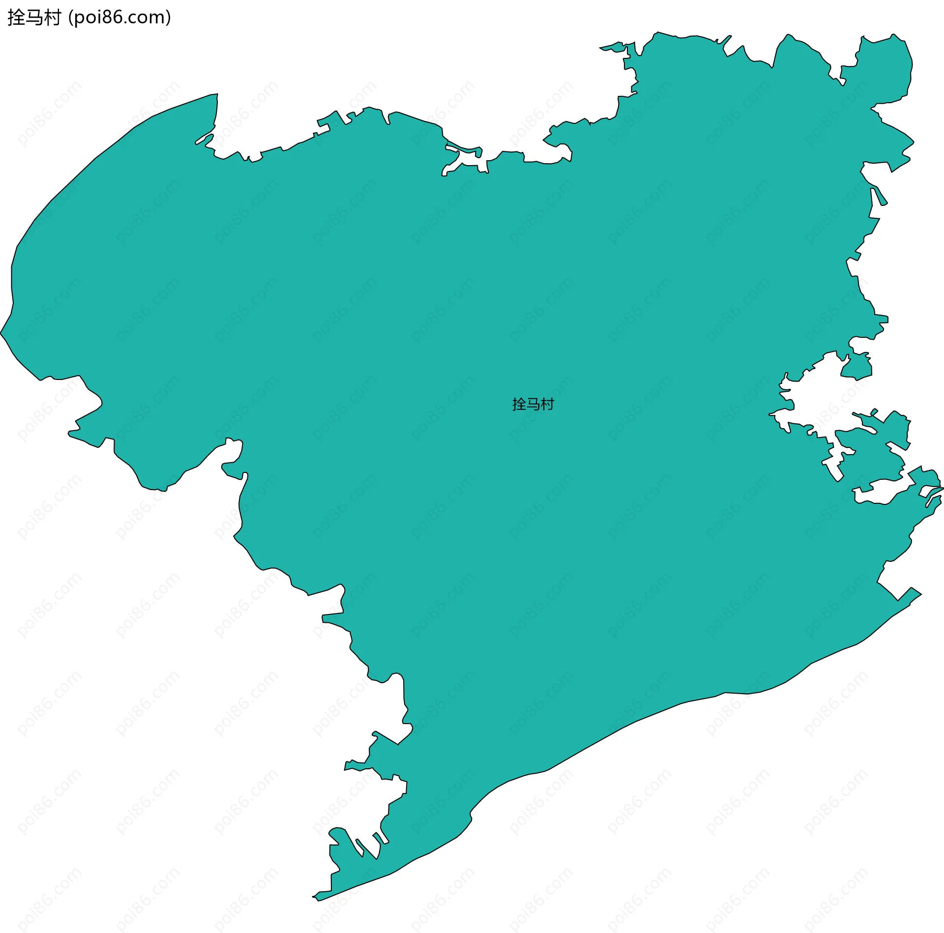 拴马村边界地图