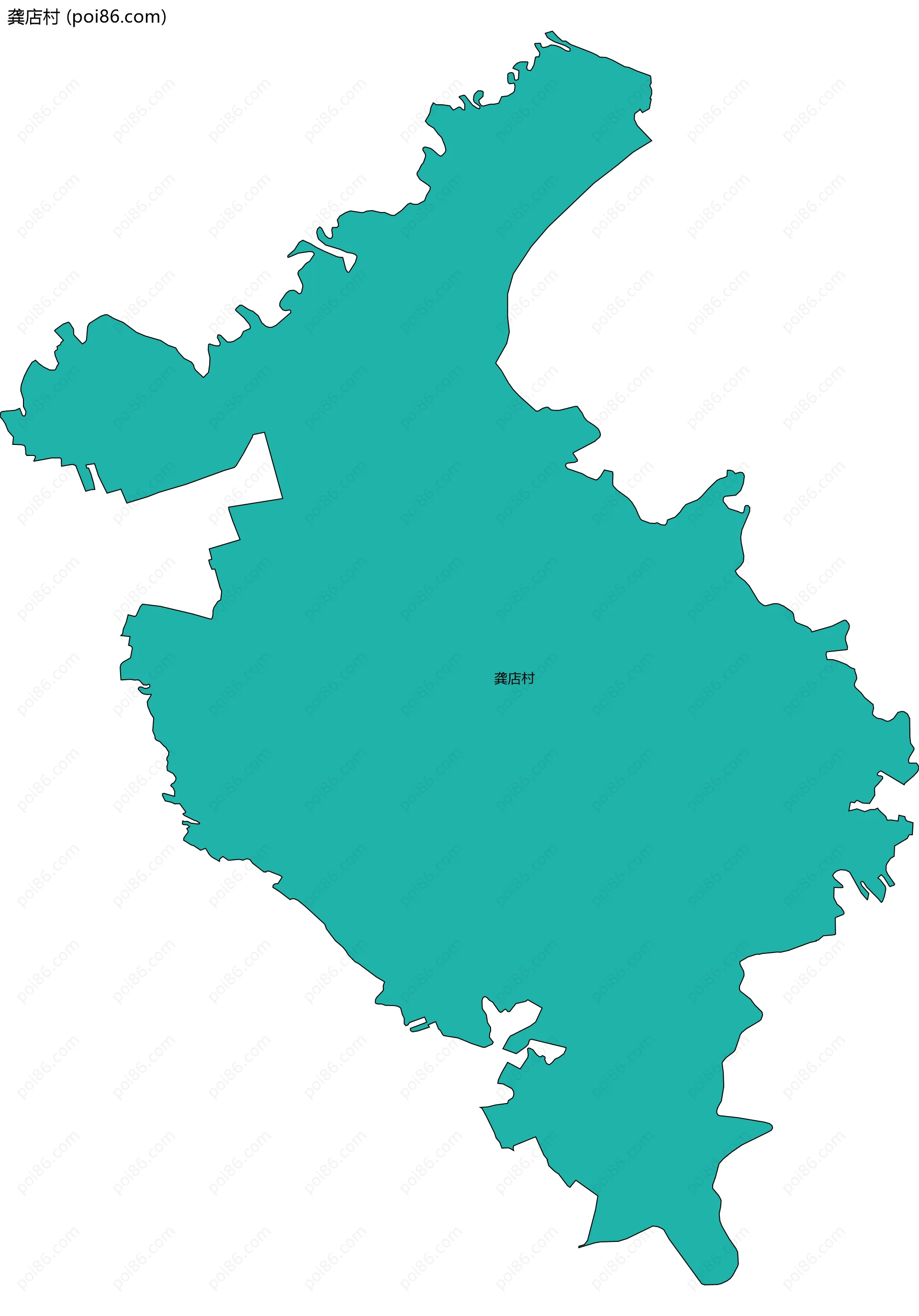 龚店村边界地图