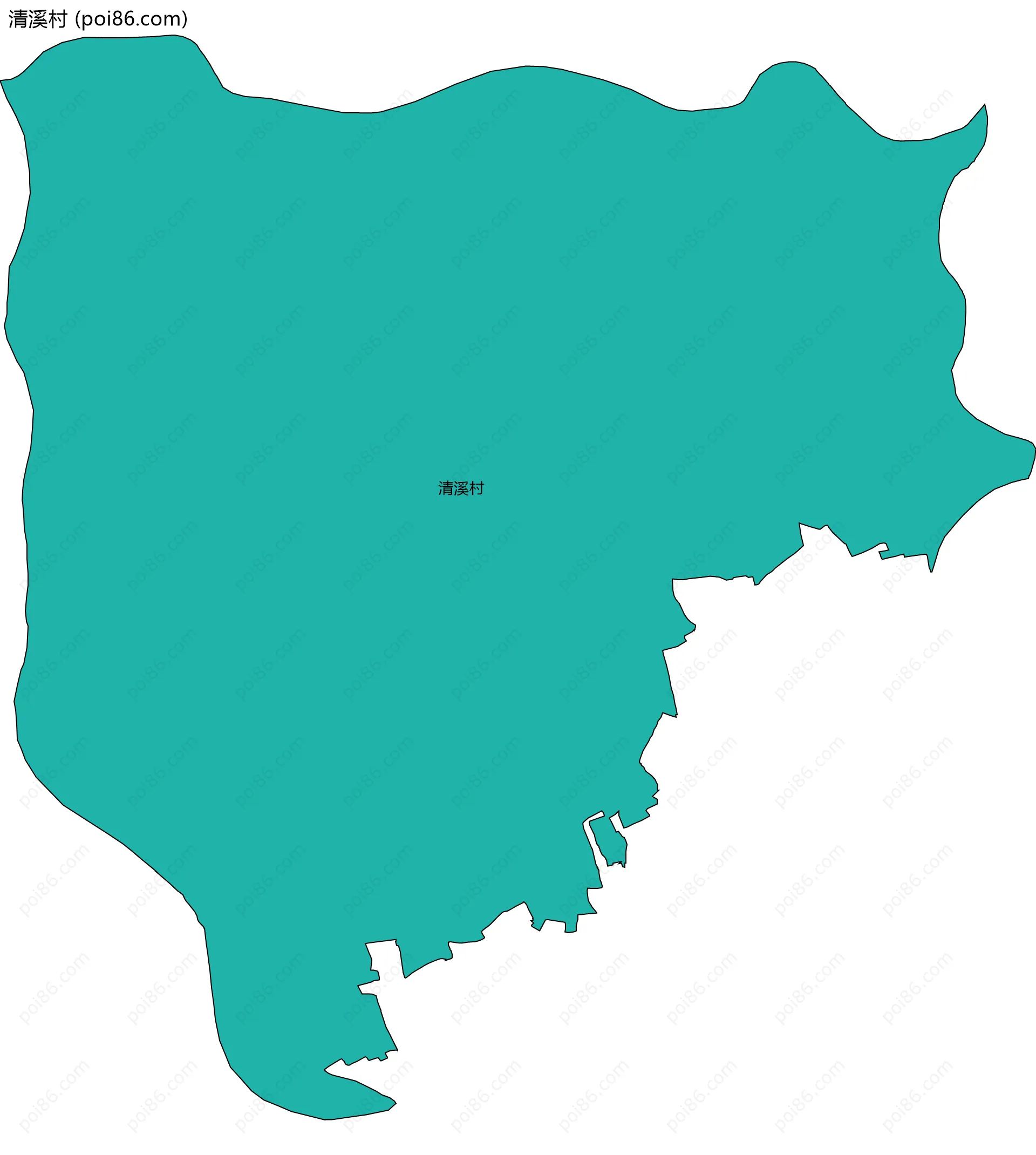 清溪村边界地图