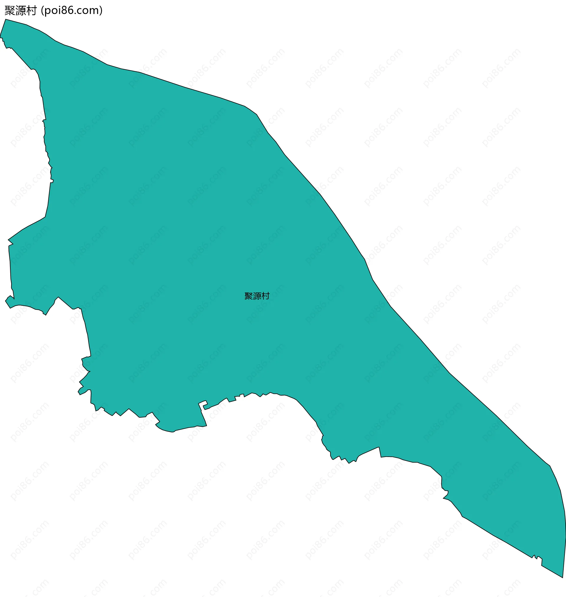 聚源村边界地图
