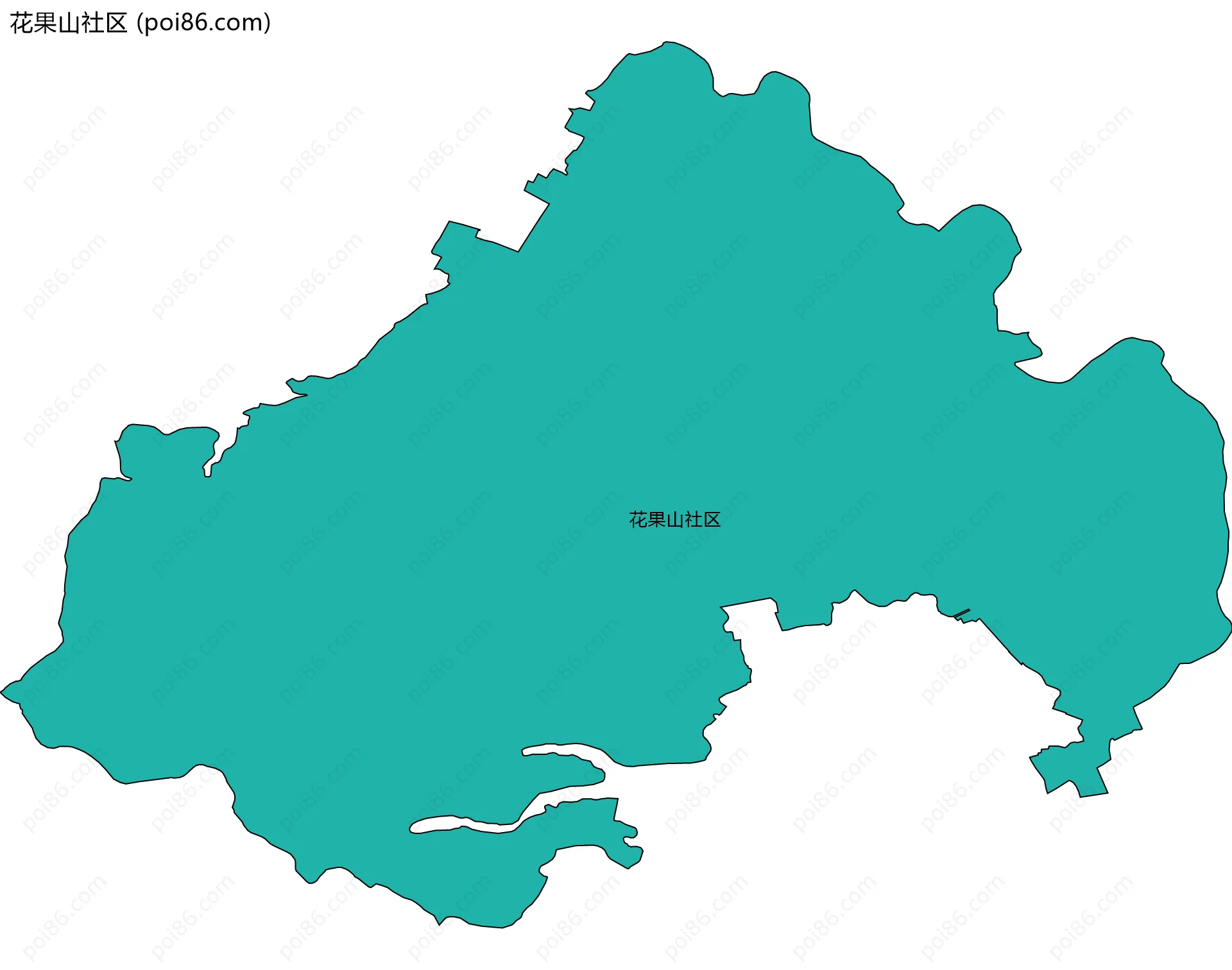 花果山社区边界地图