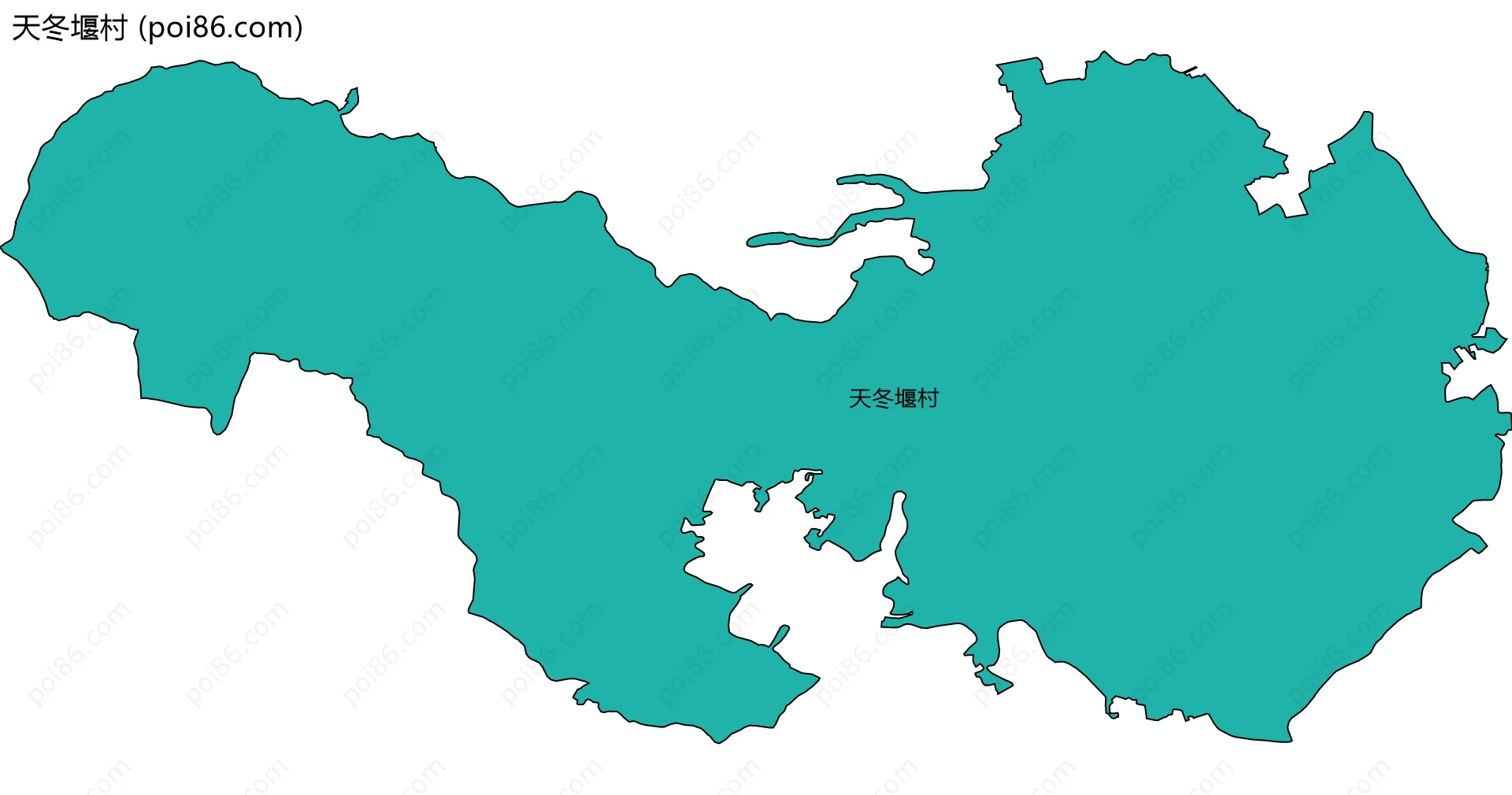 天冬堰村边界地图