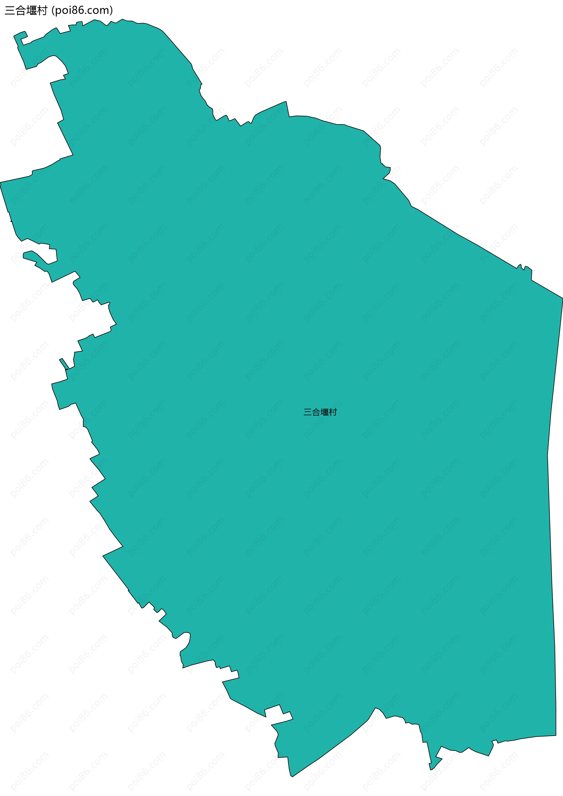 三合堰村边界地图