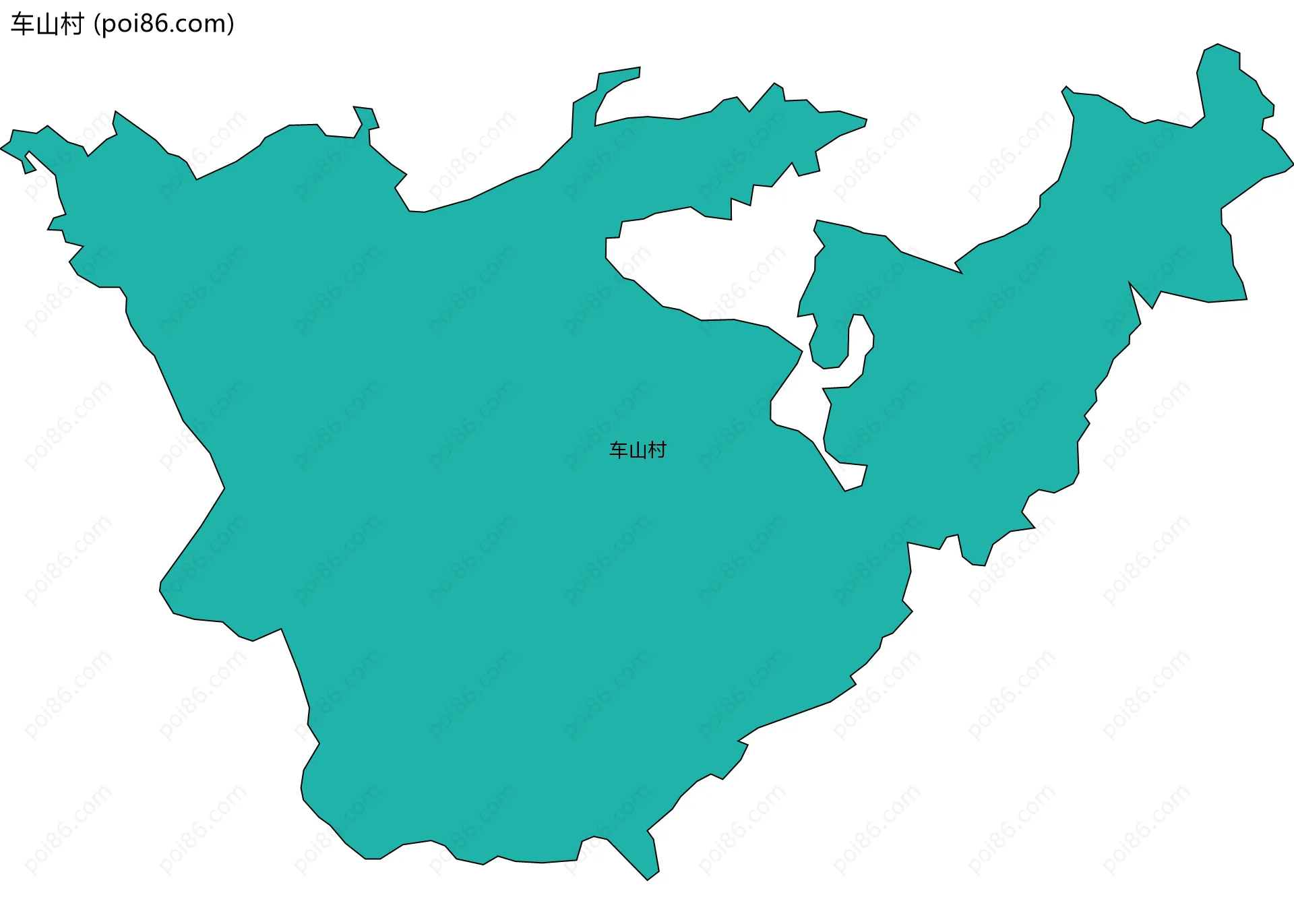 车山村边界地图
