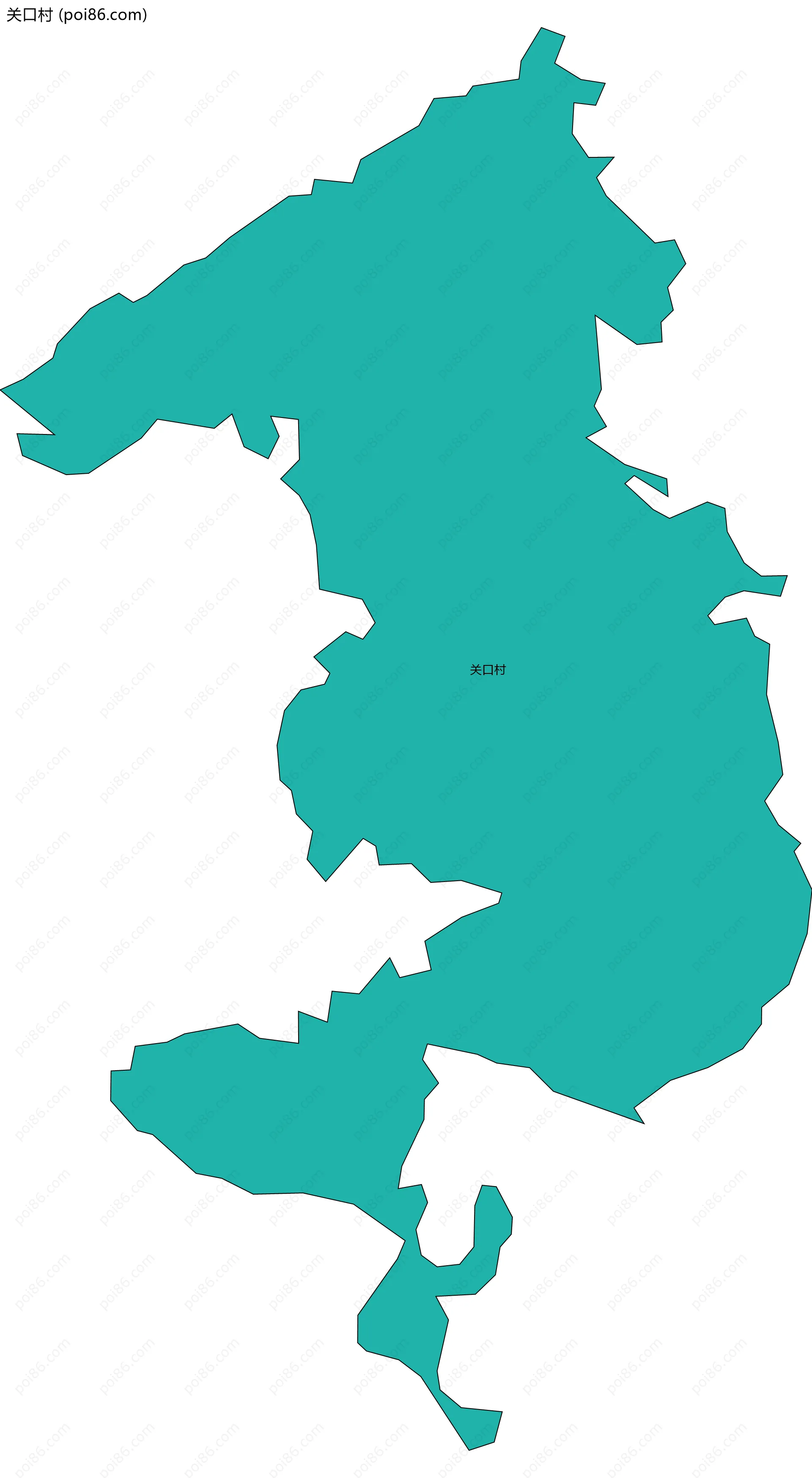 关口村边界地图