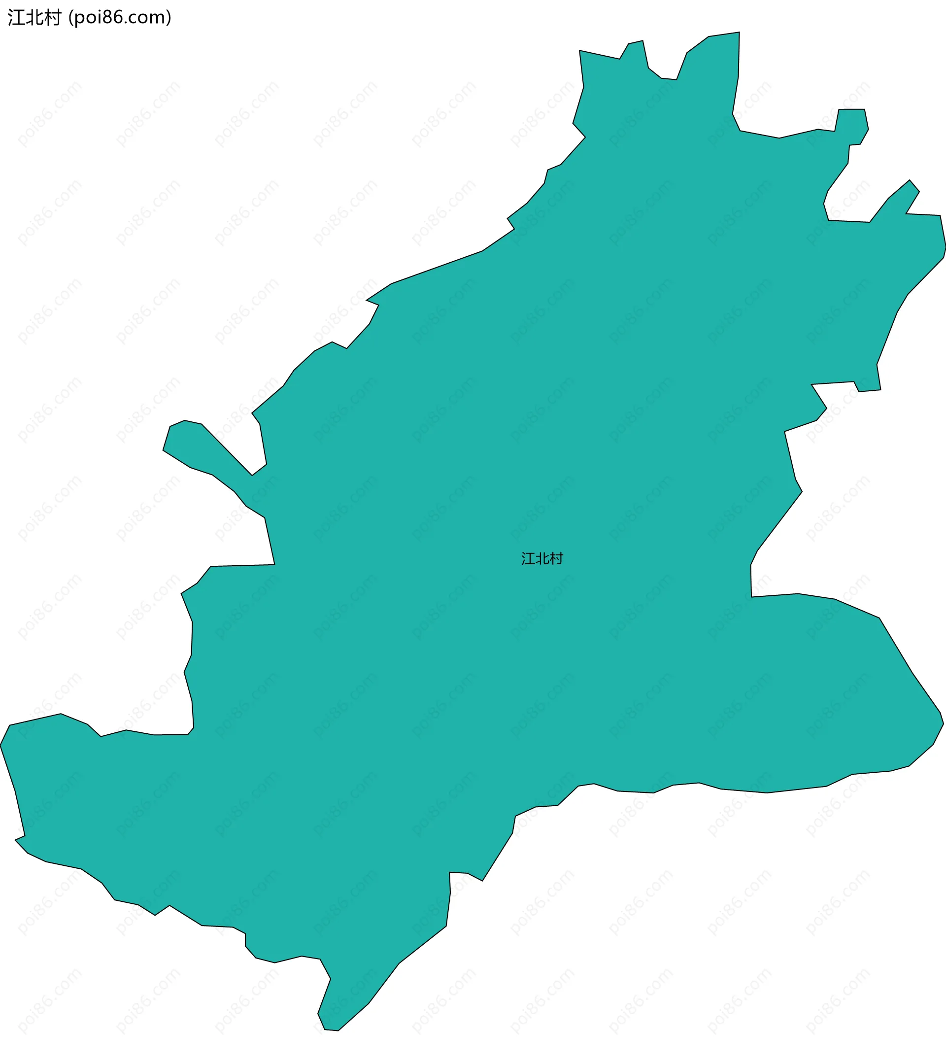 江北村边界地图