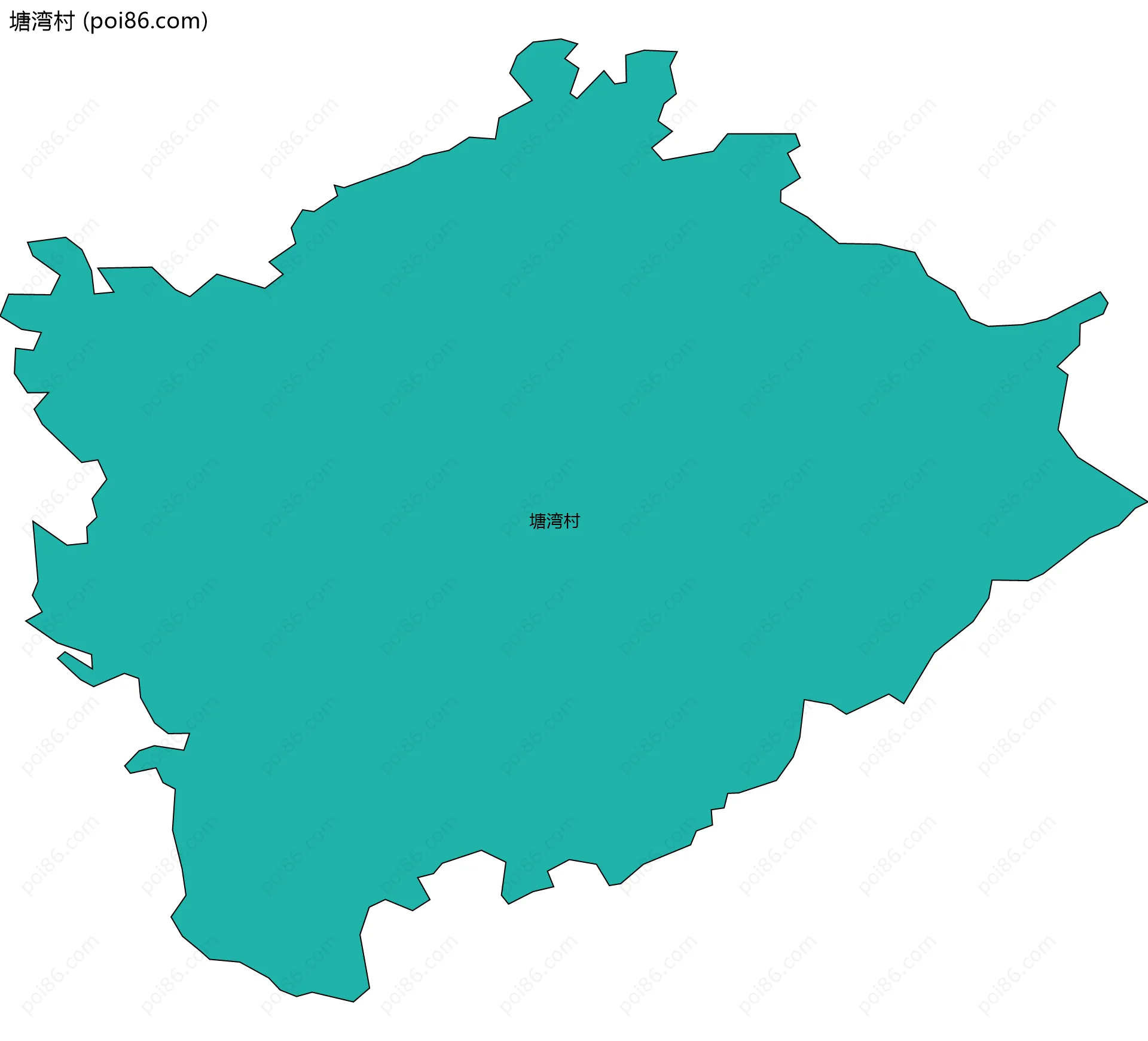 塘湾村边界地图