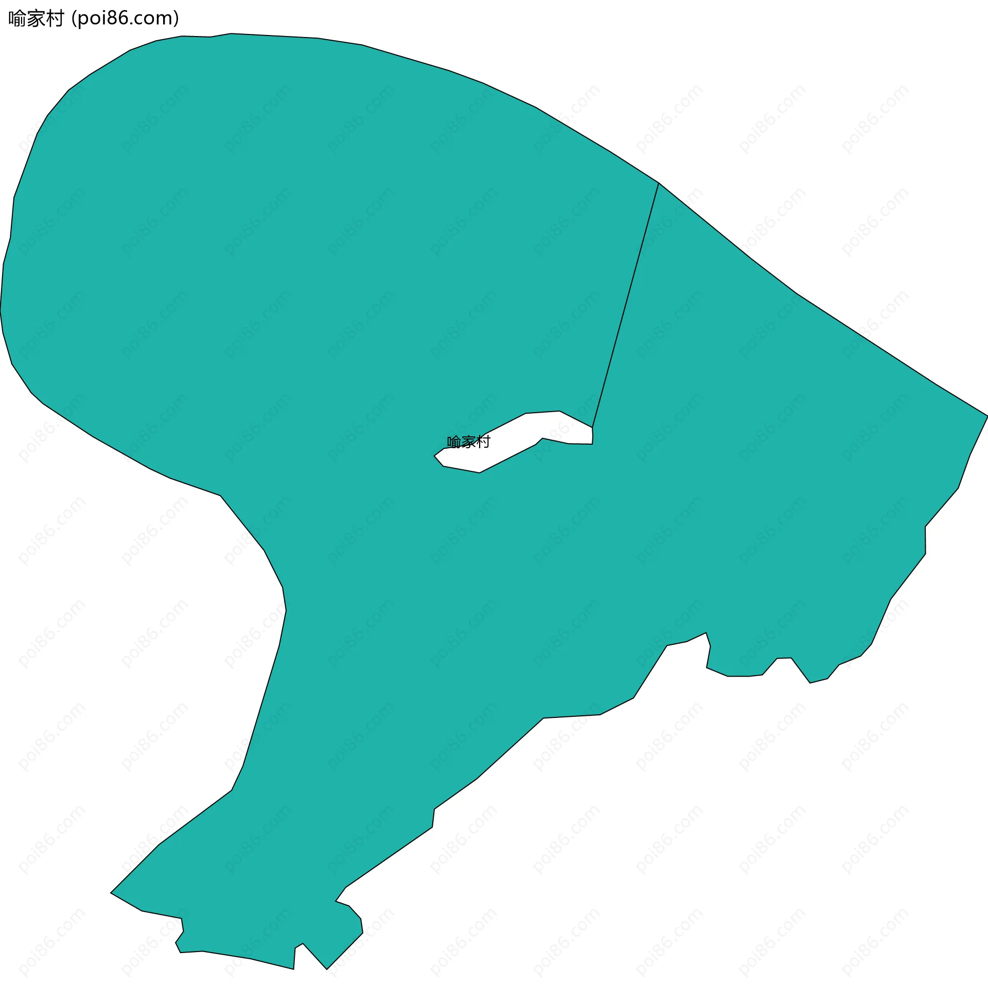 喻家村边界地图