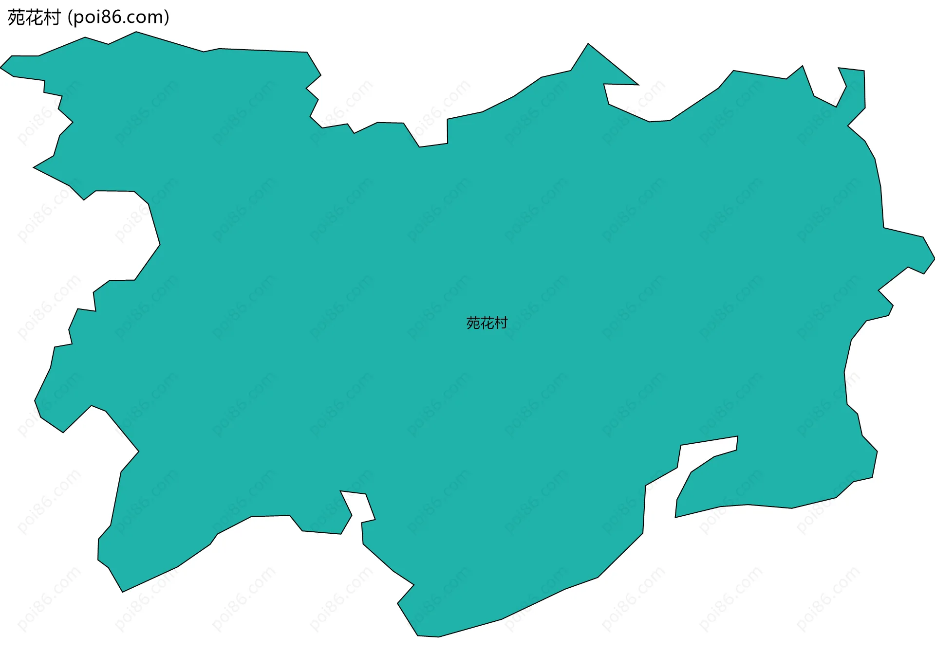 苑花村边界地图