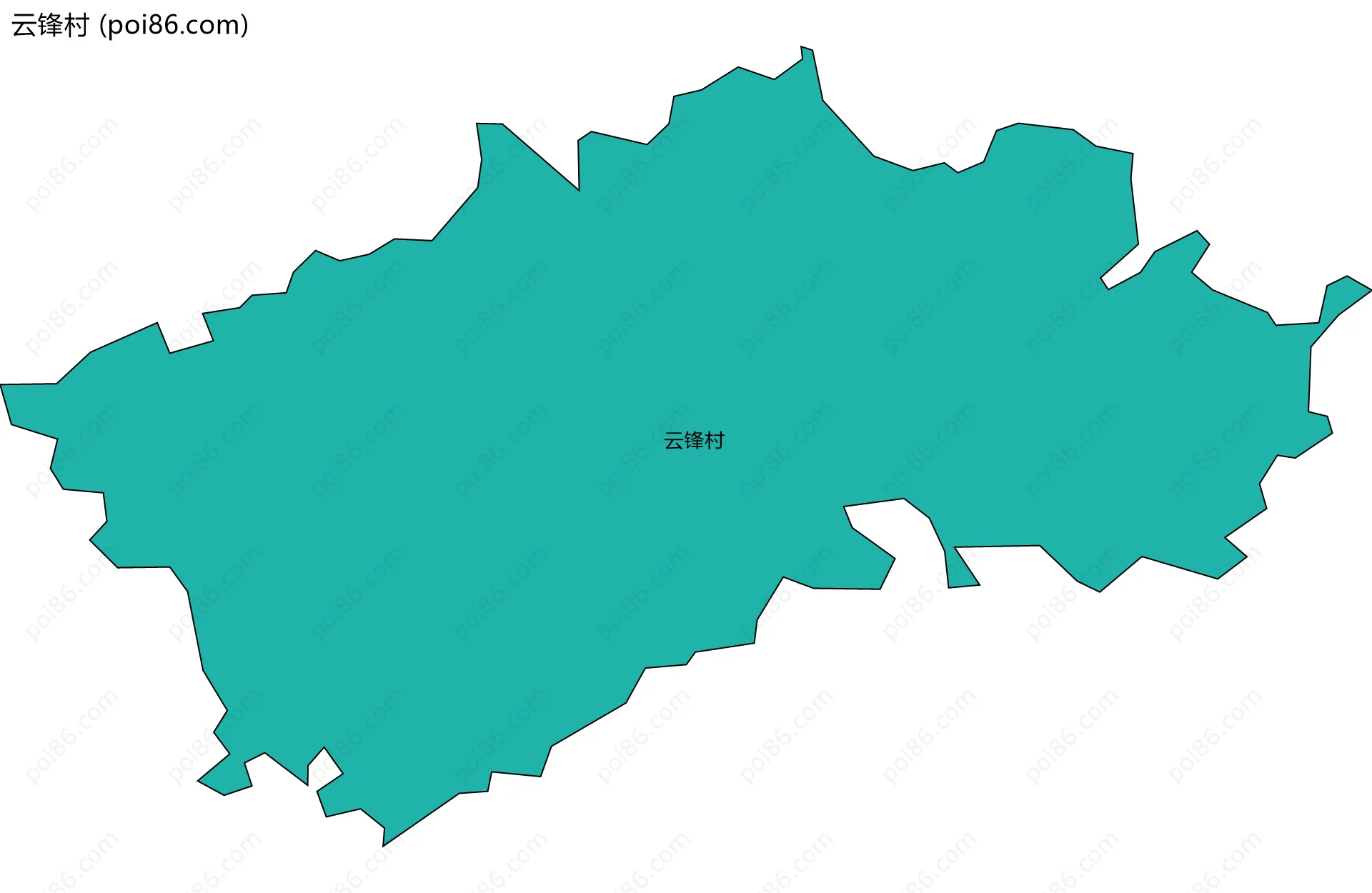 云锋村边界地图