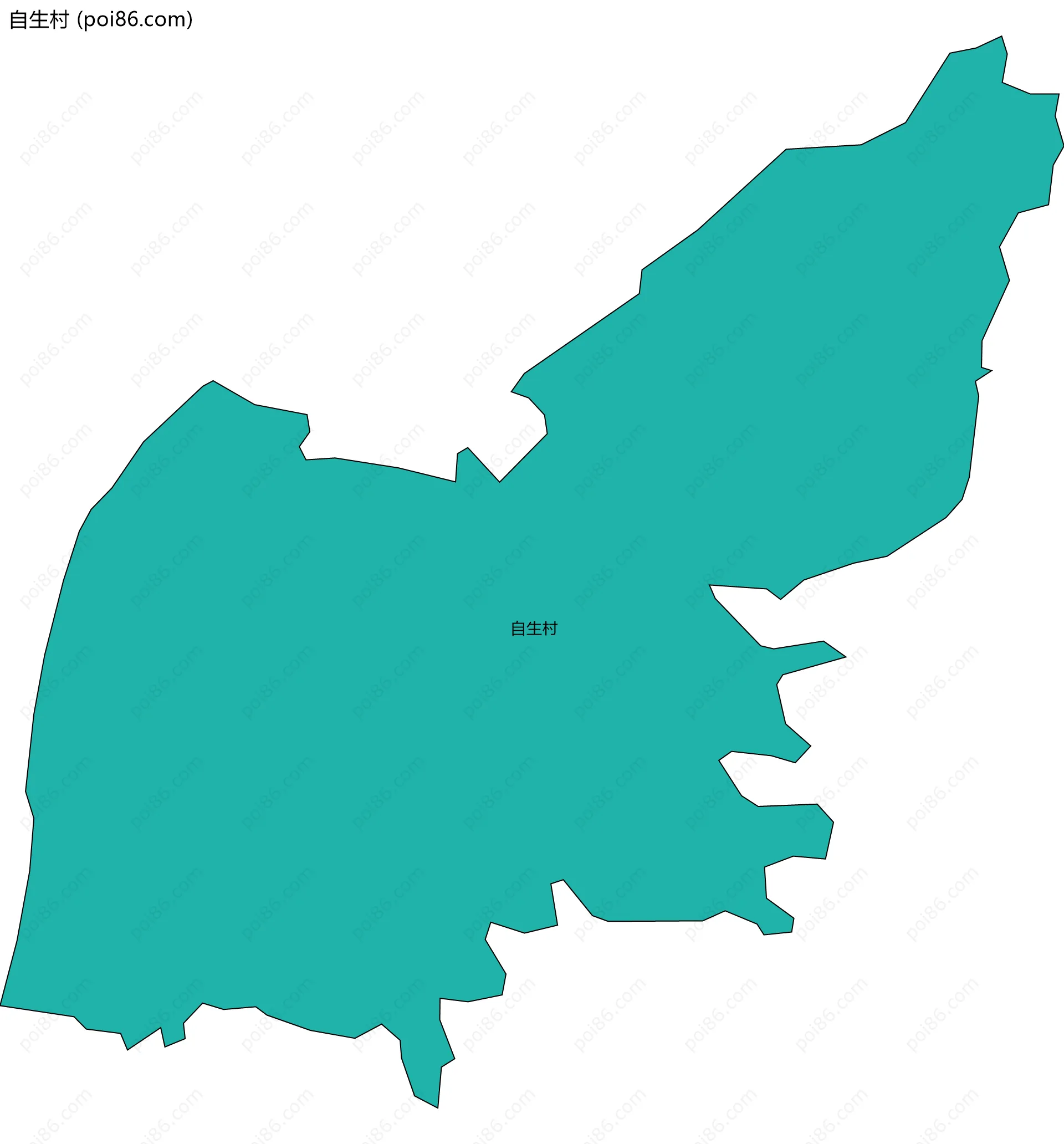 自生村边界地图