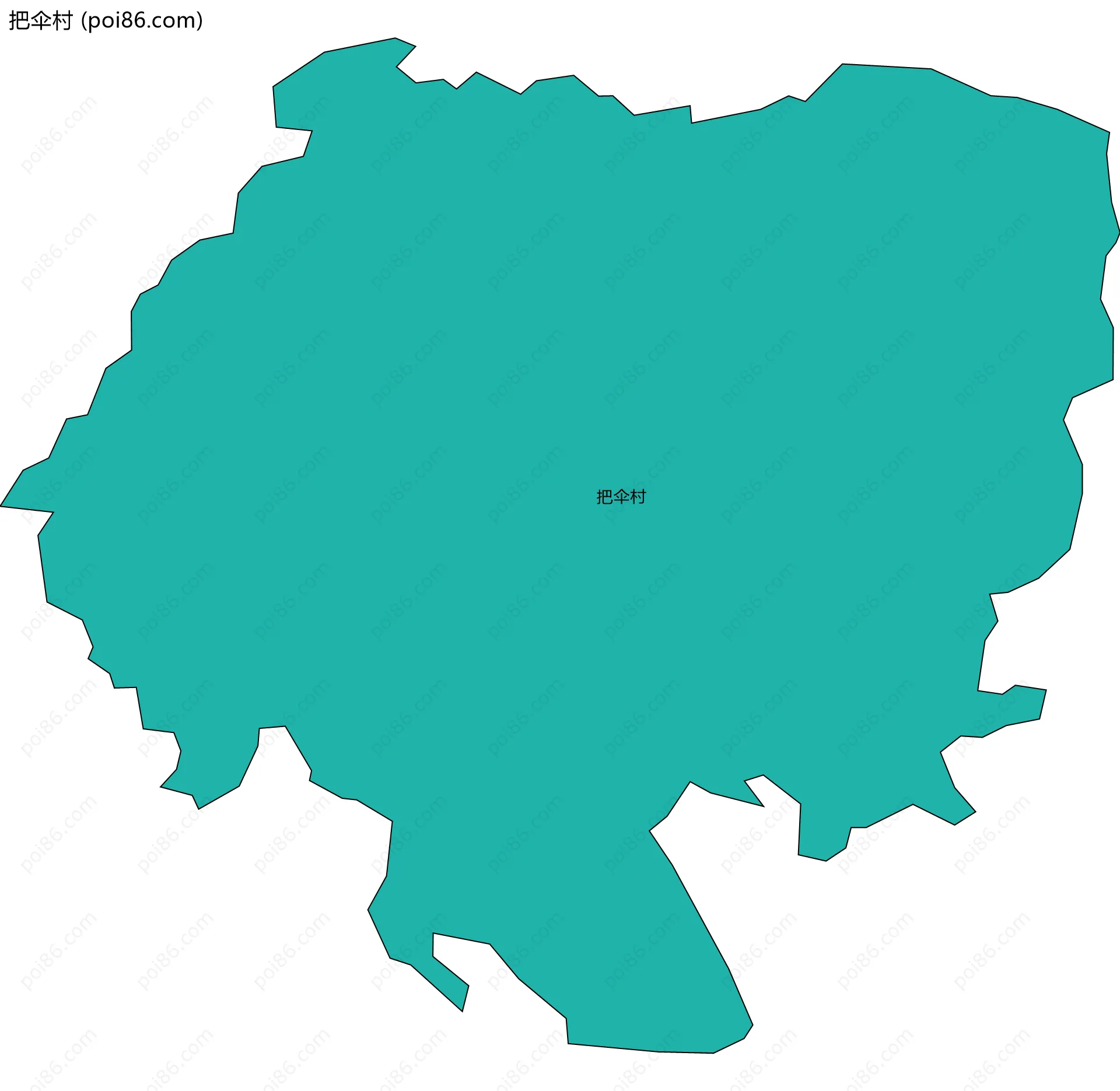 把伞村边界地图
