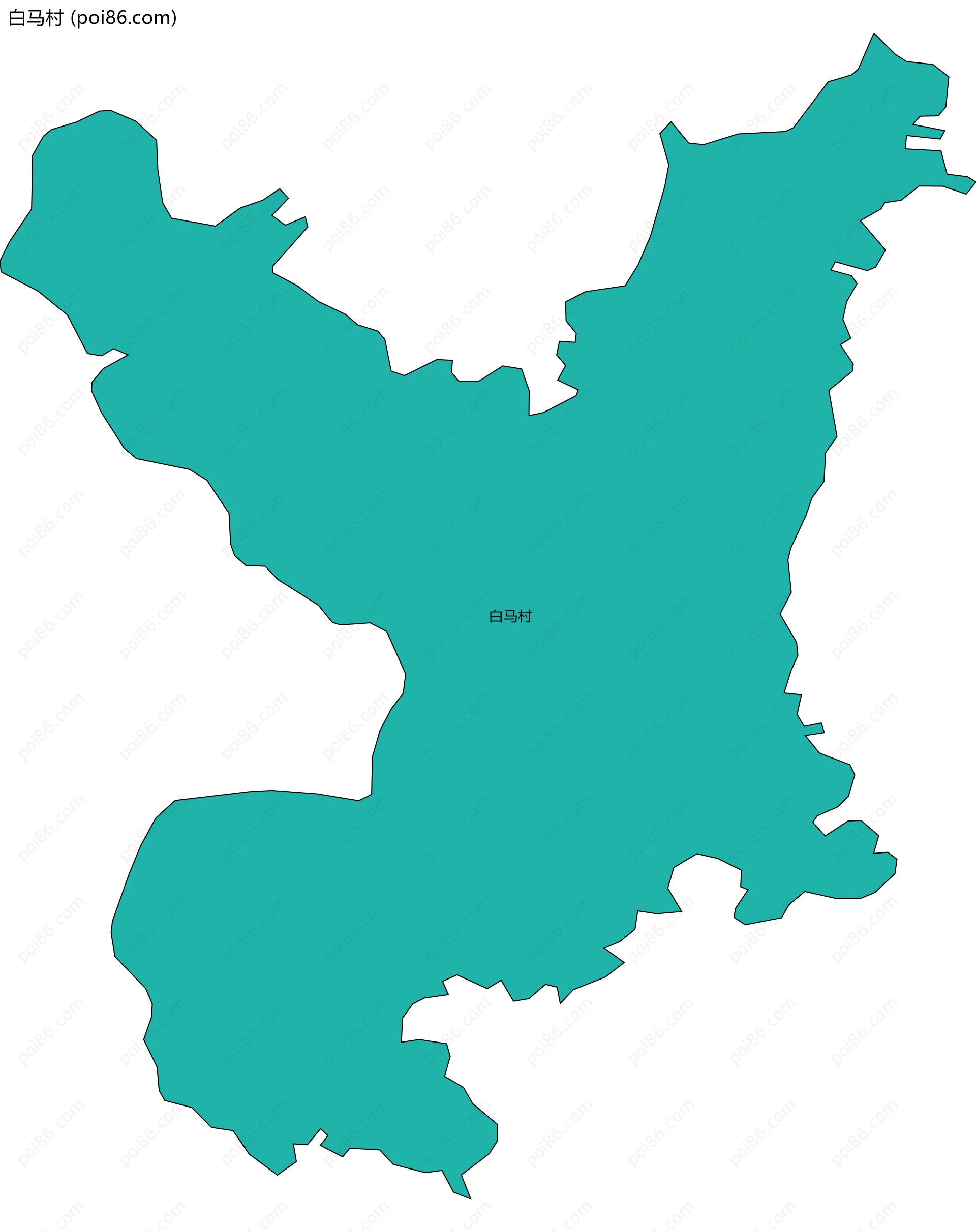 白马村边界地图