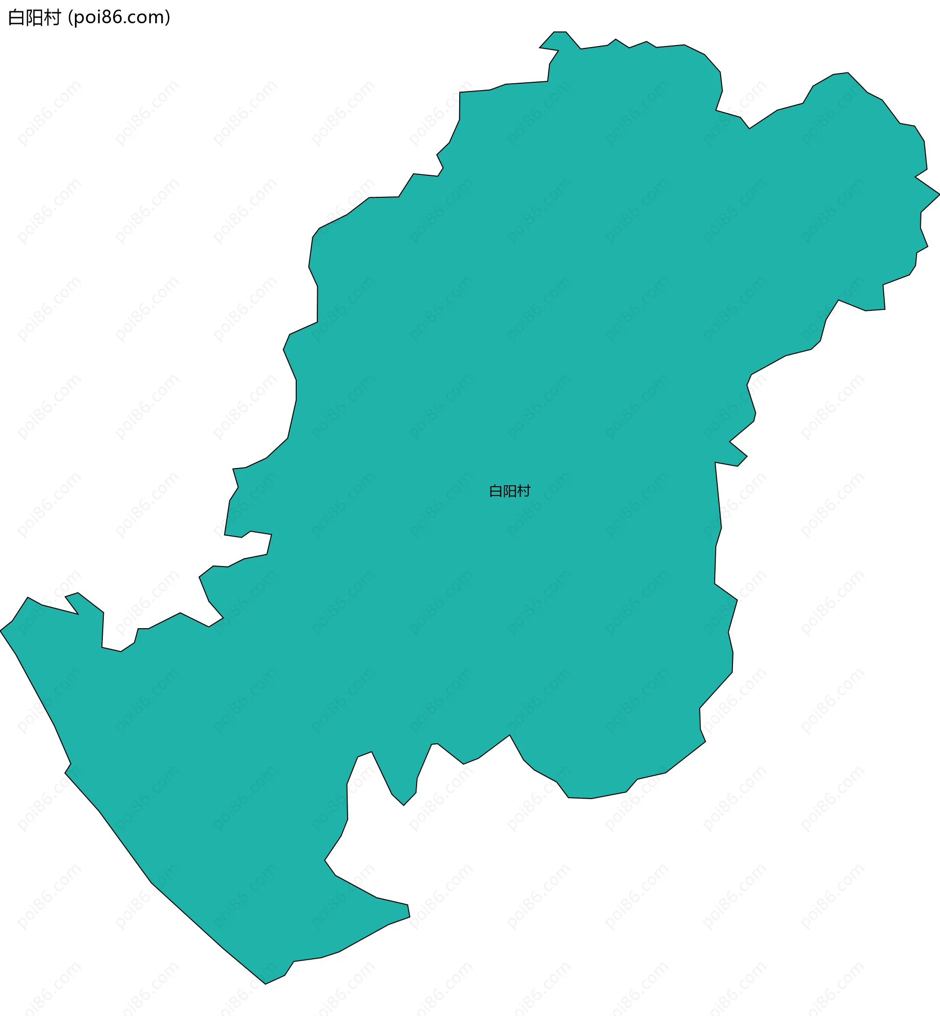 白阳村边界地图