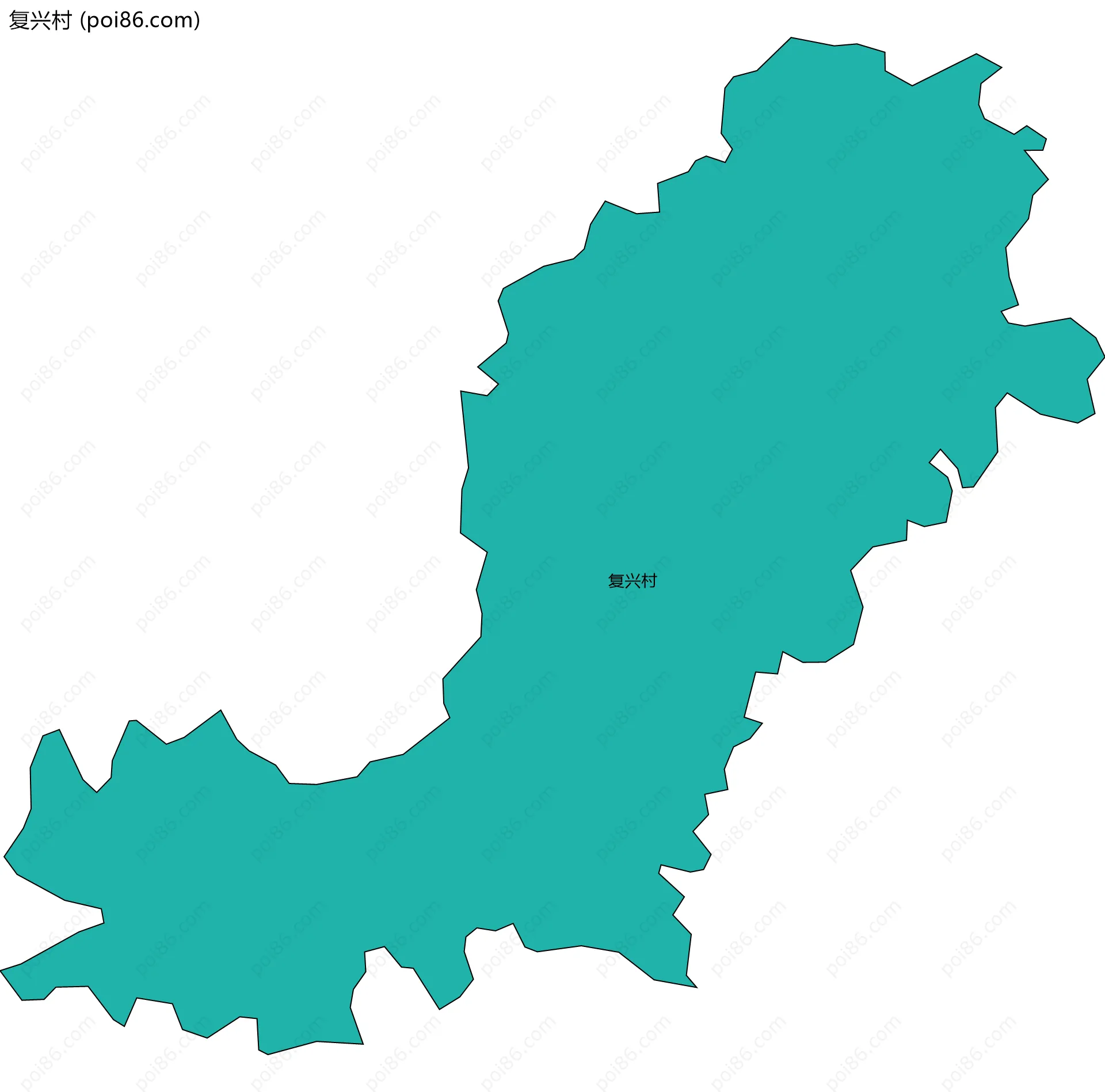 复兴村边界地图