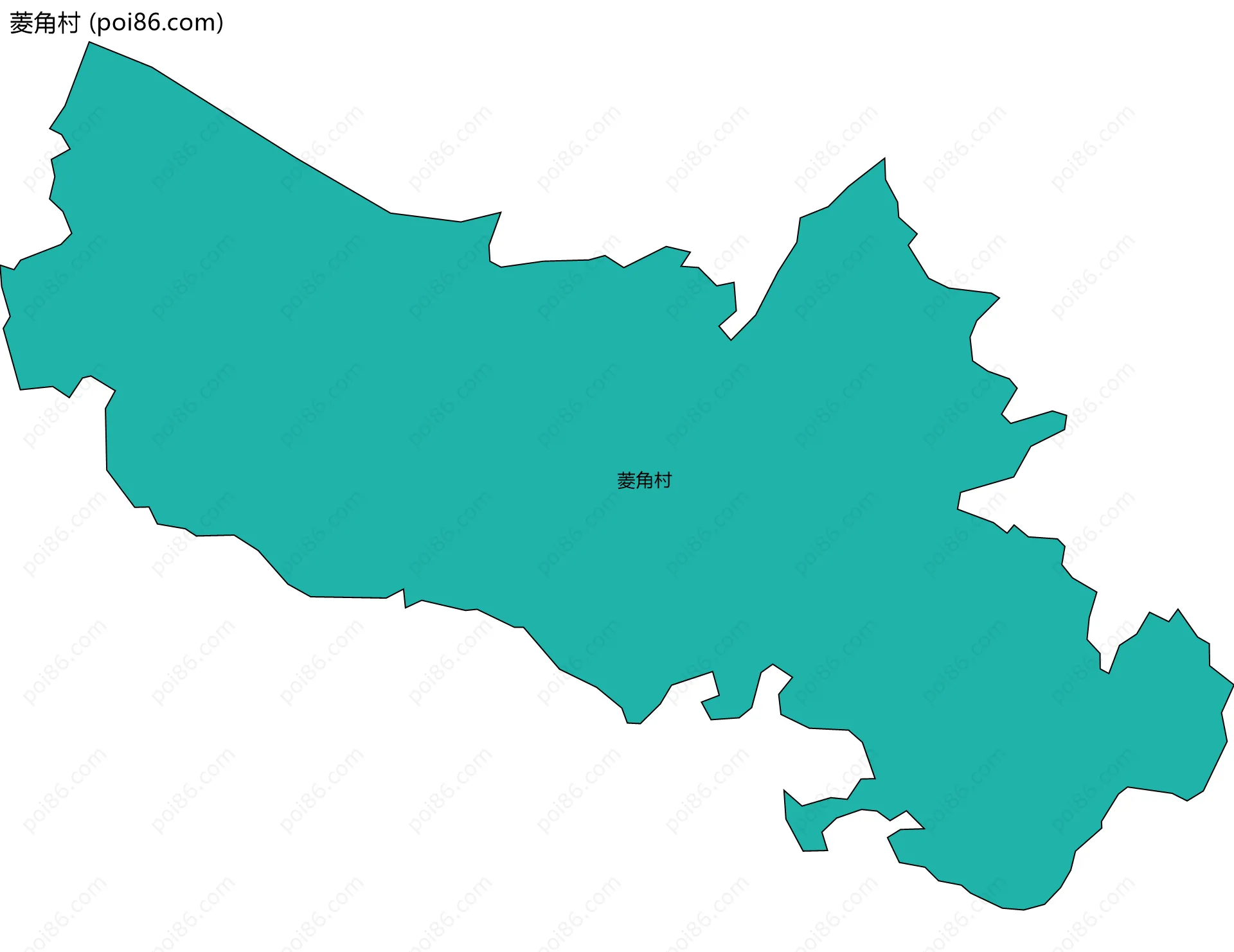 菱角村边界地图