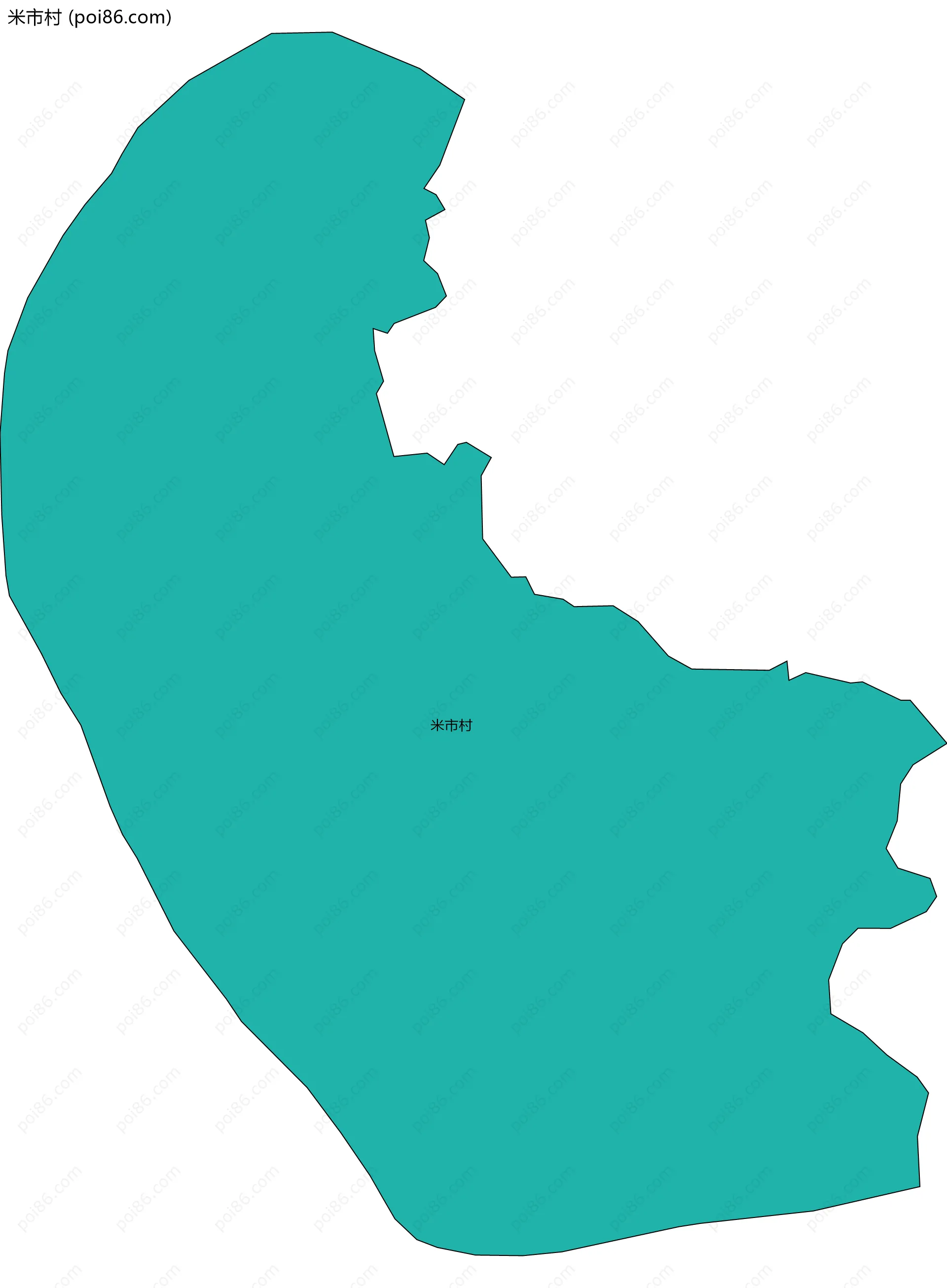 米市村边界地图