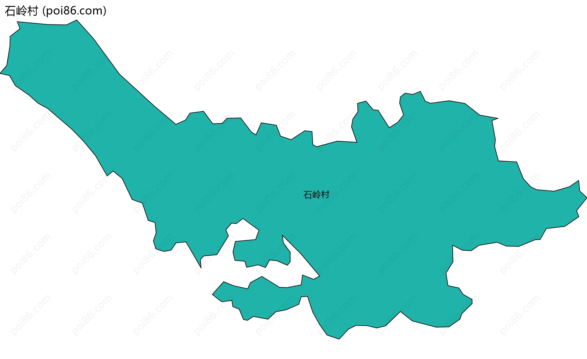 石岭村边界地图