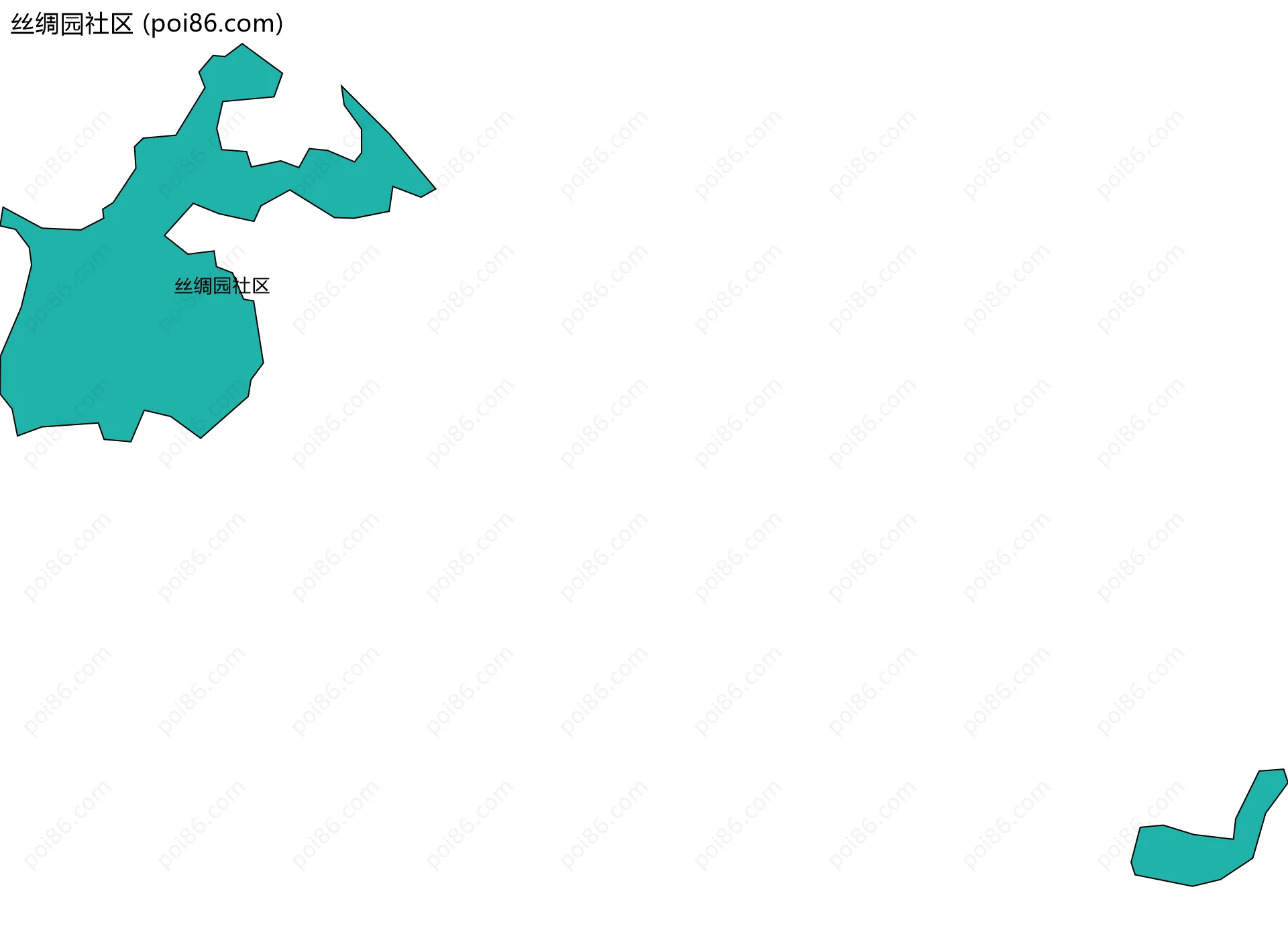 丝绸园社区边界地图