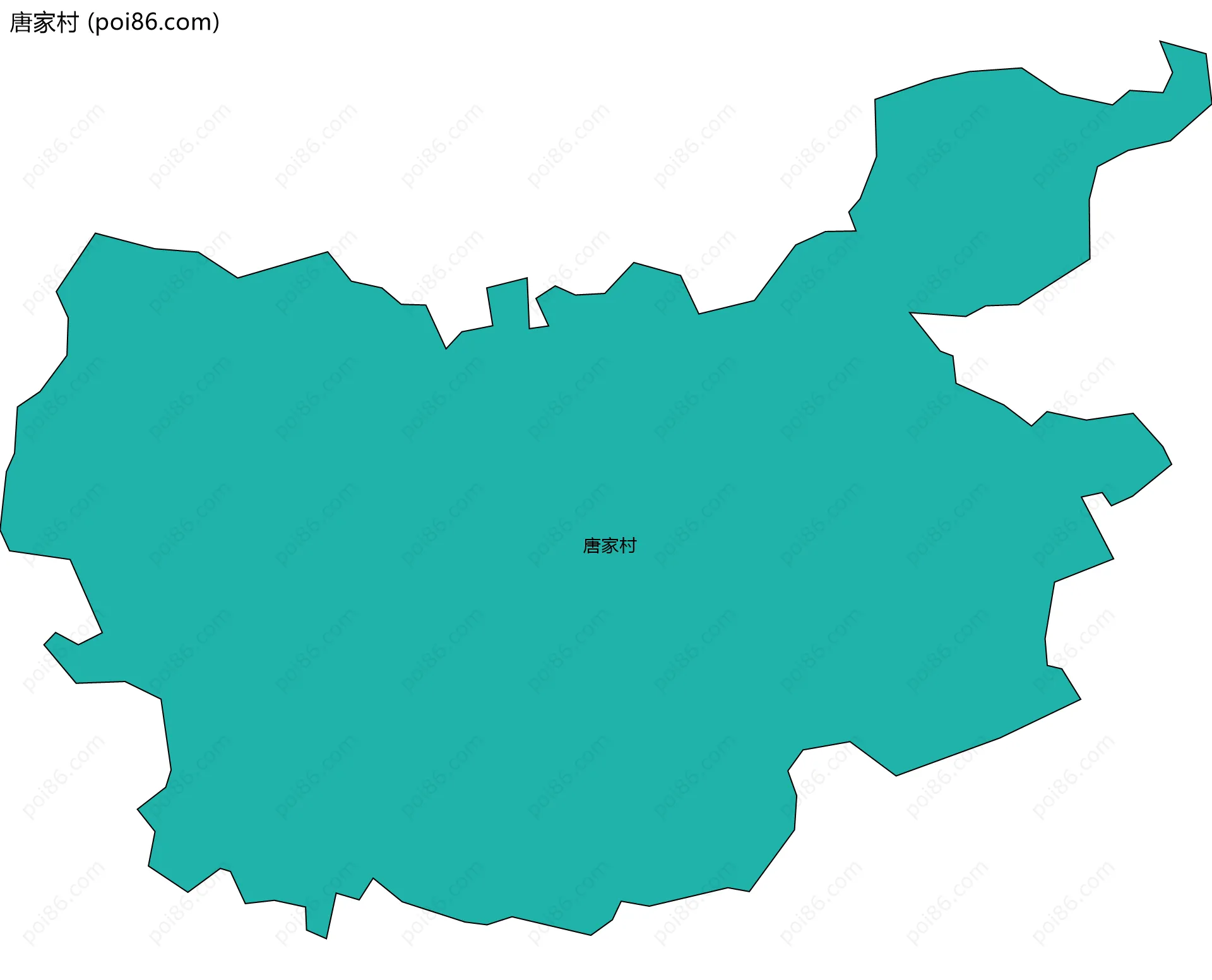 唐家村边界地图