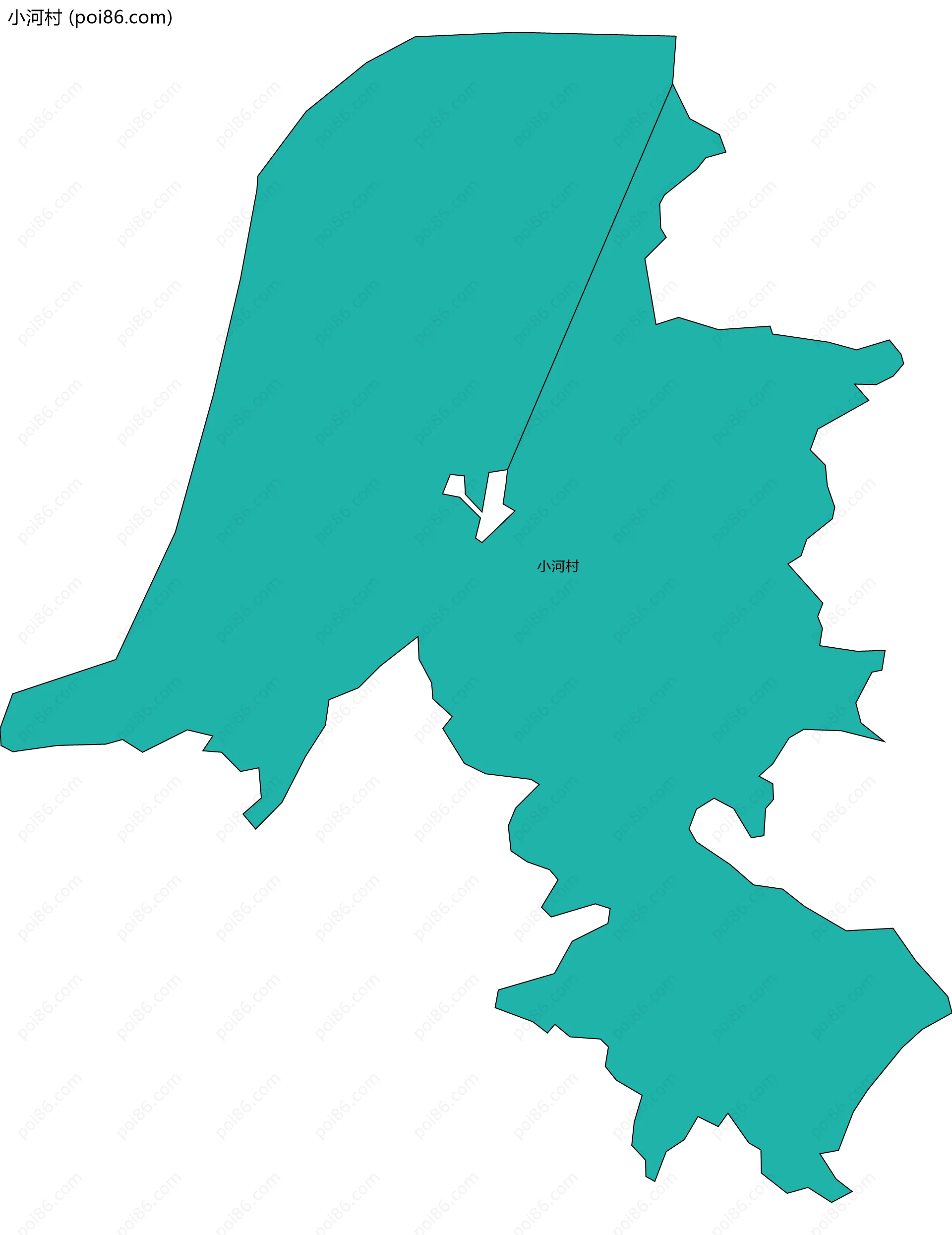 小河村边界地图