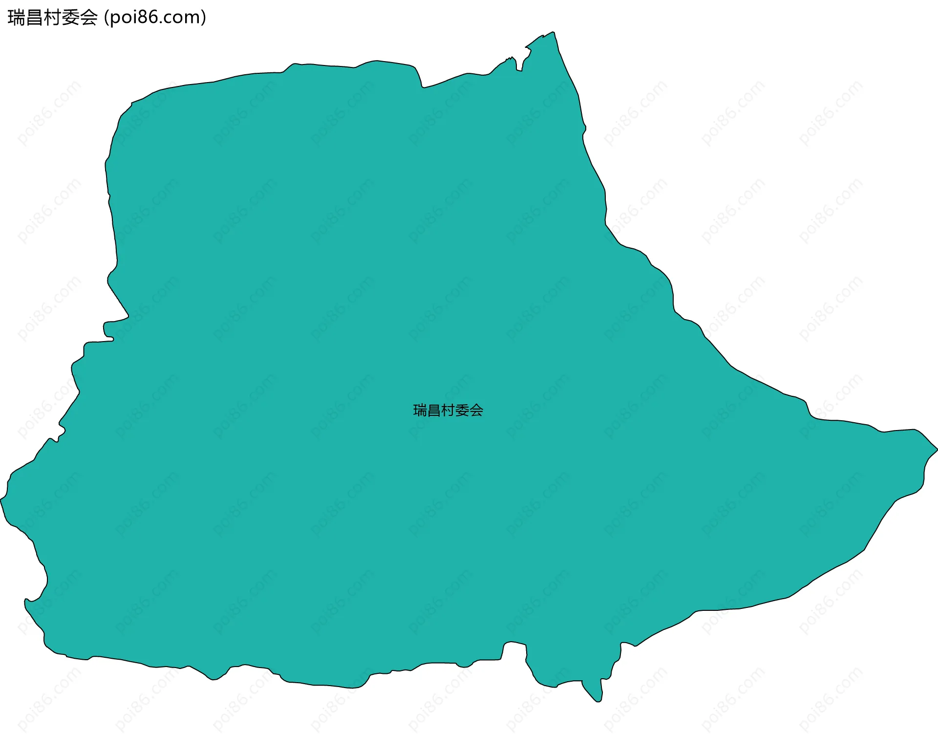 瑞昌村委会边界地图
