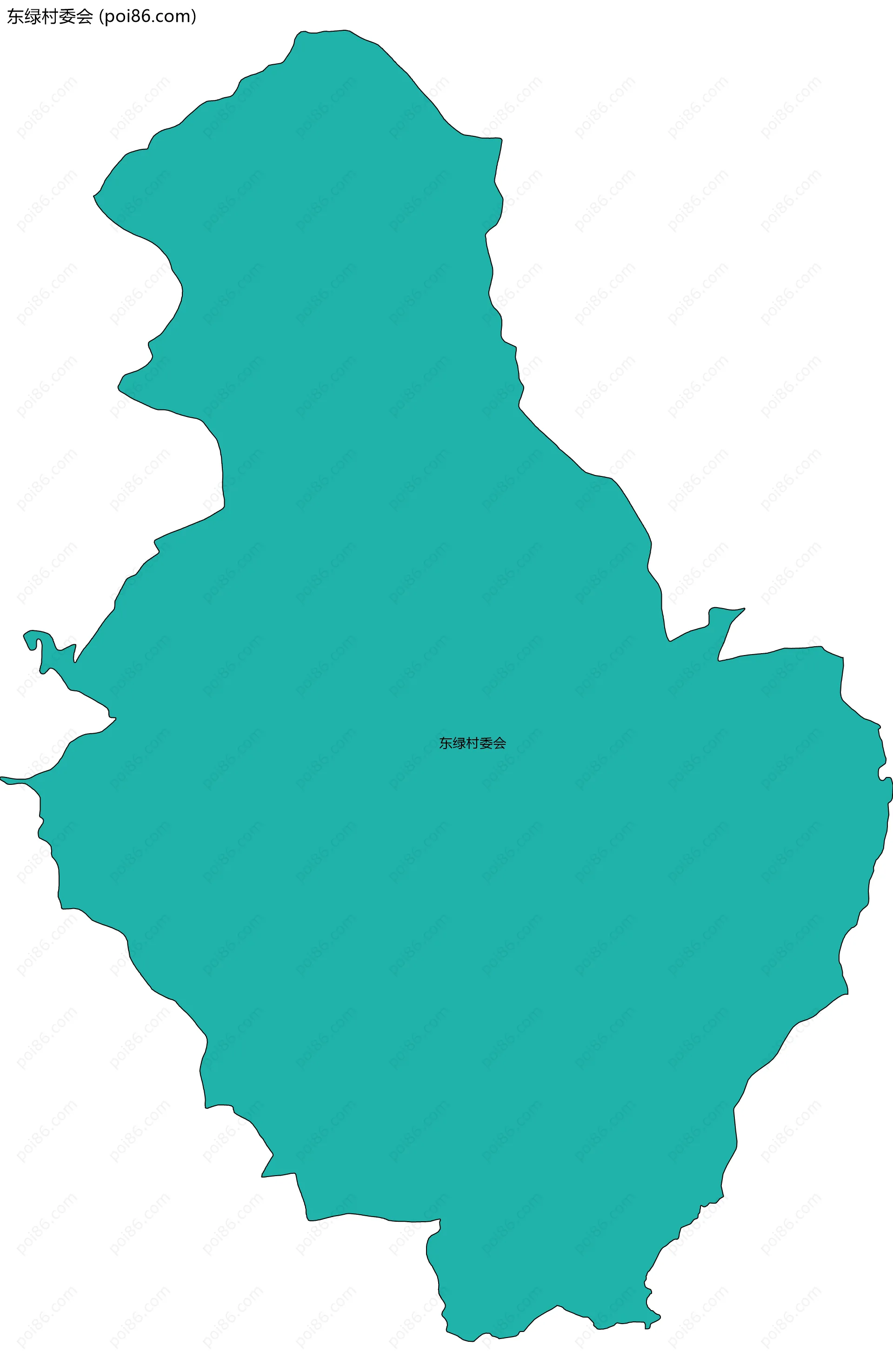 东绿村委会边界地图