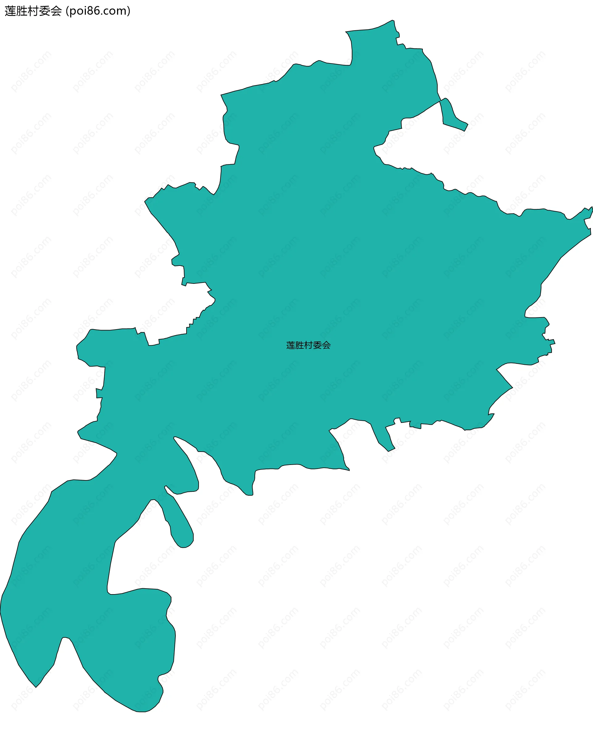 莲胜村委会边界地图