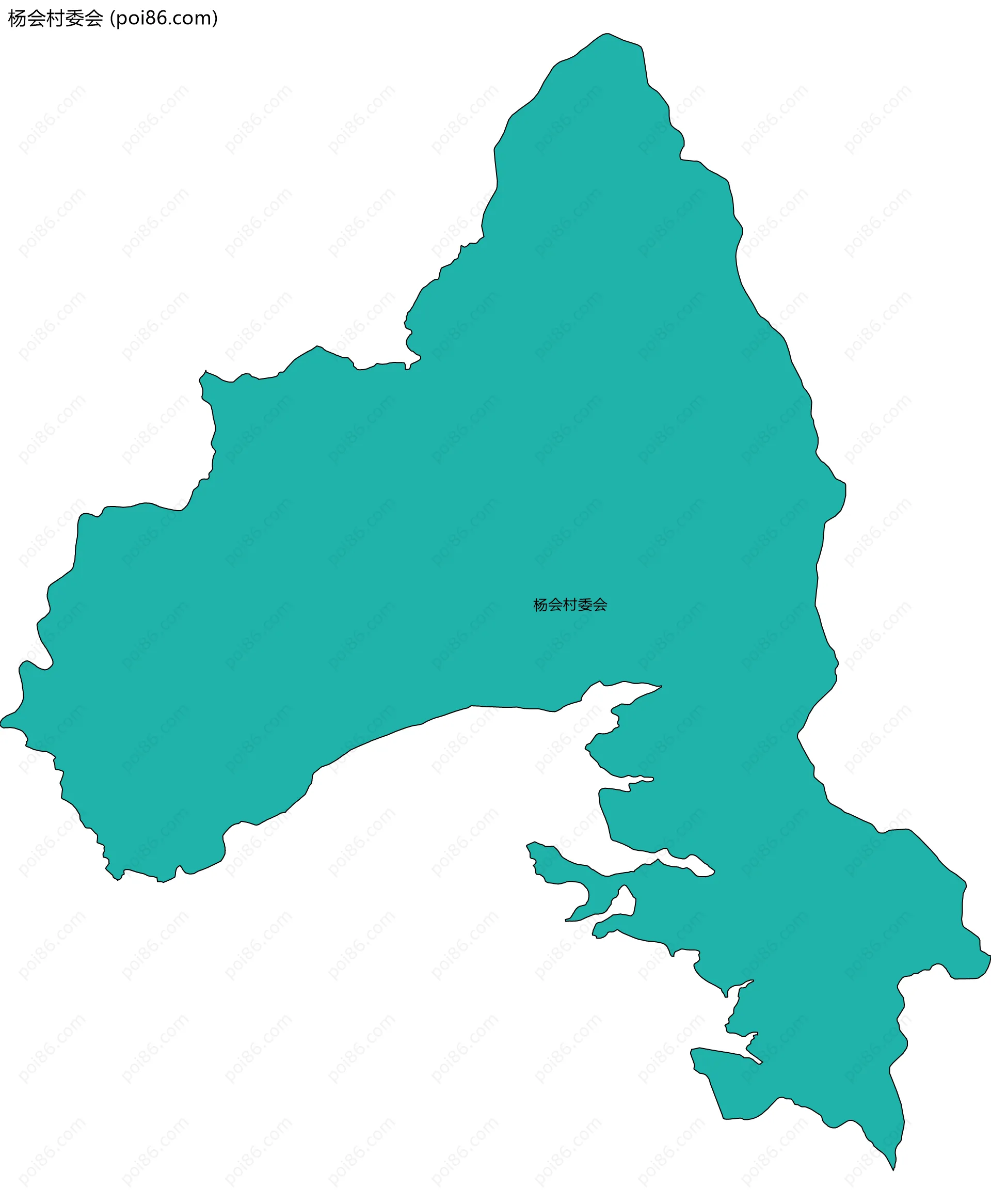 杨会村委会边界地图