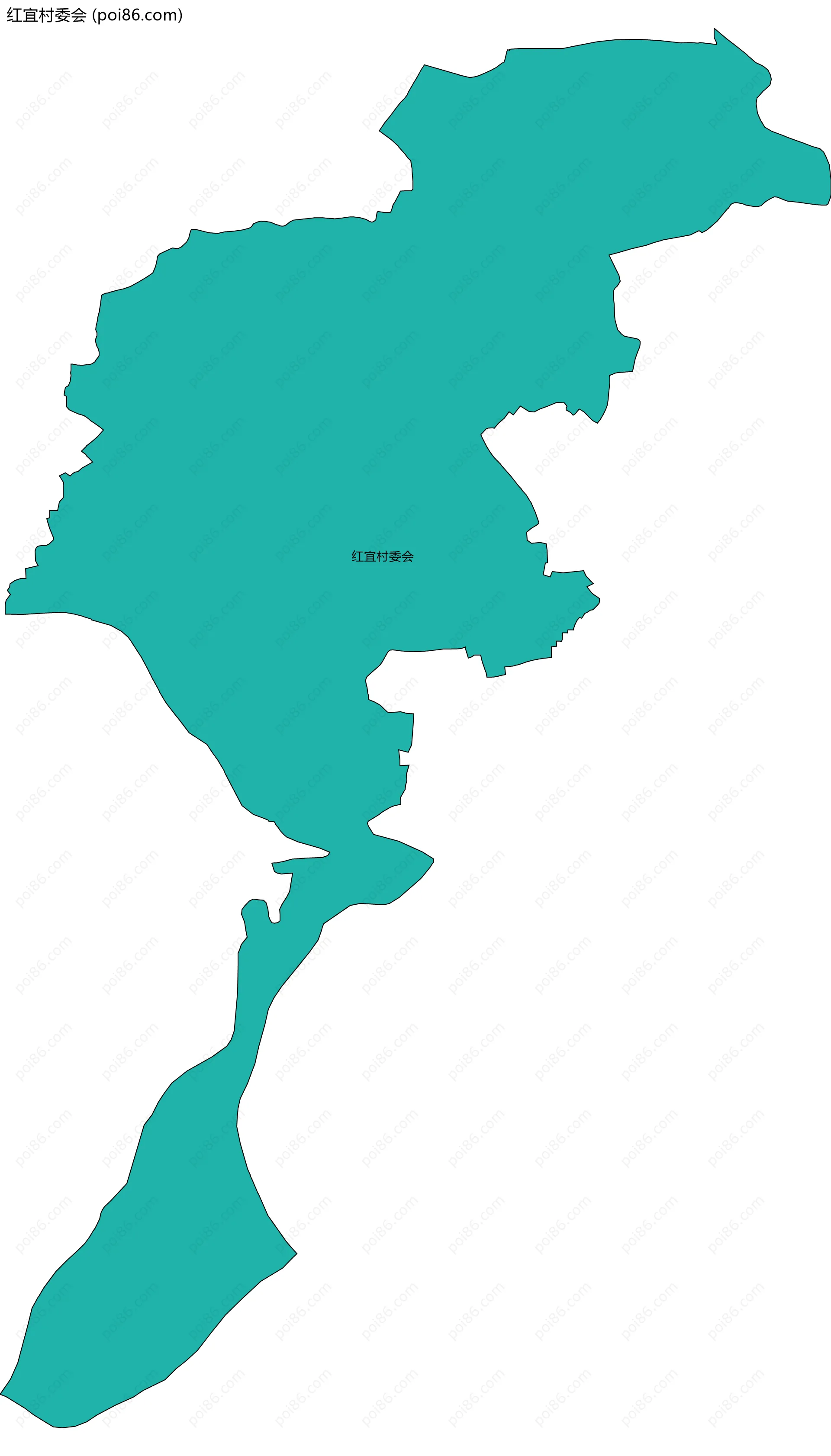 红宜村委会边界地图