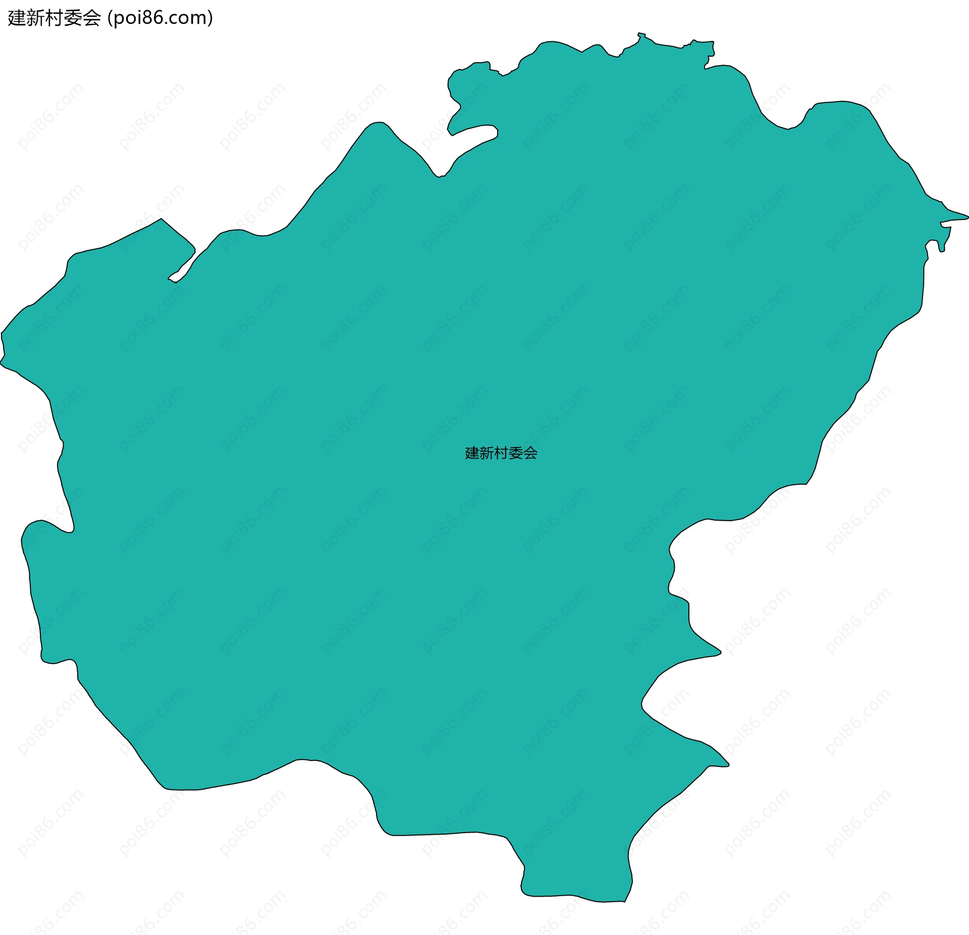 建新村委会边界地图