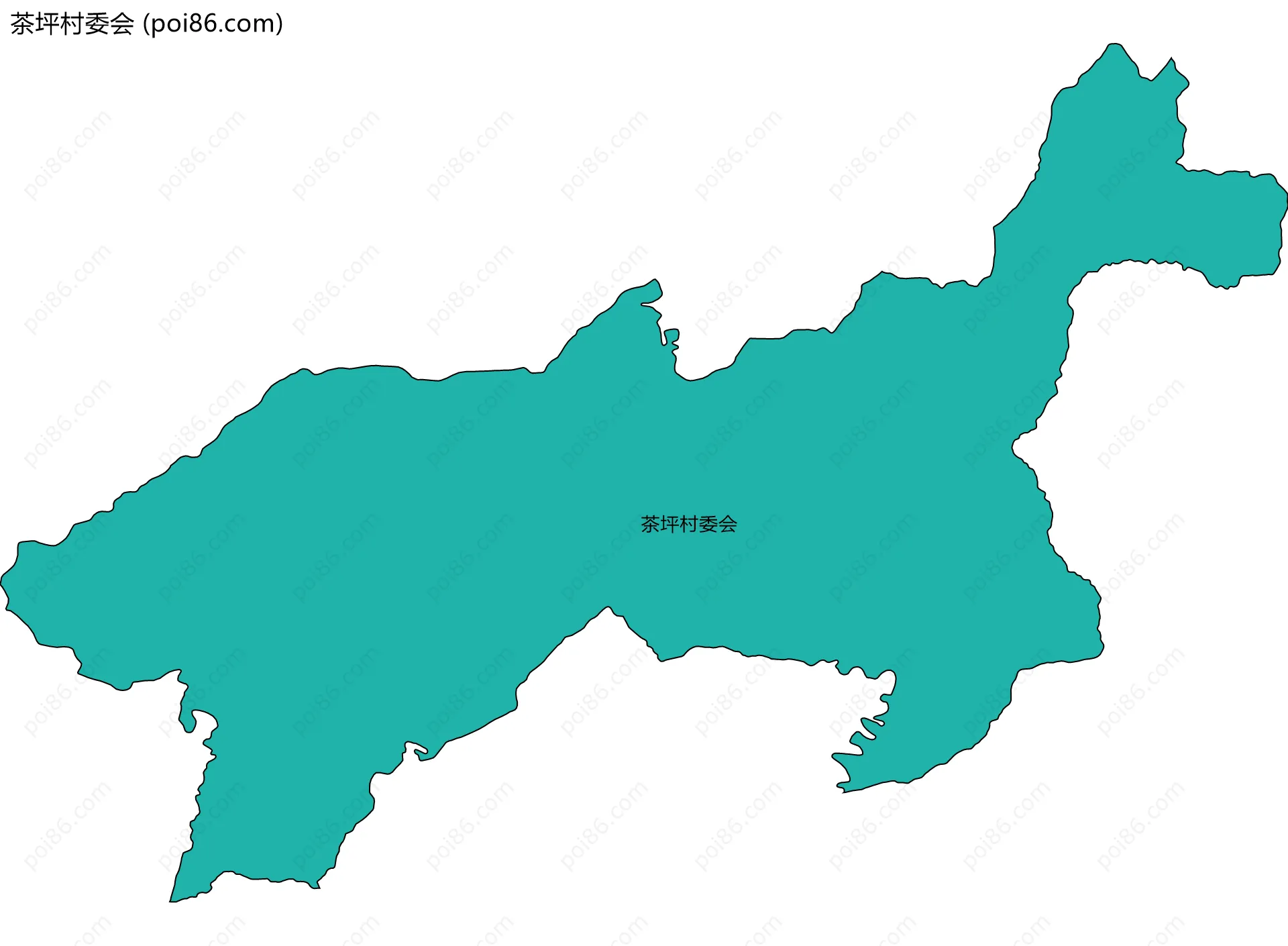茶坪村委会边界地图