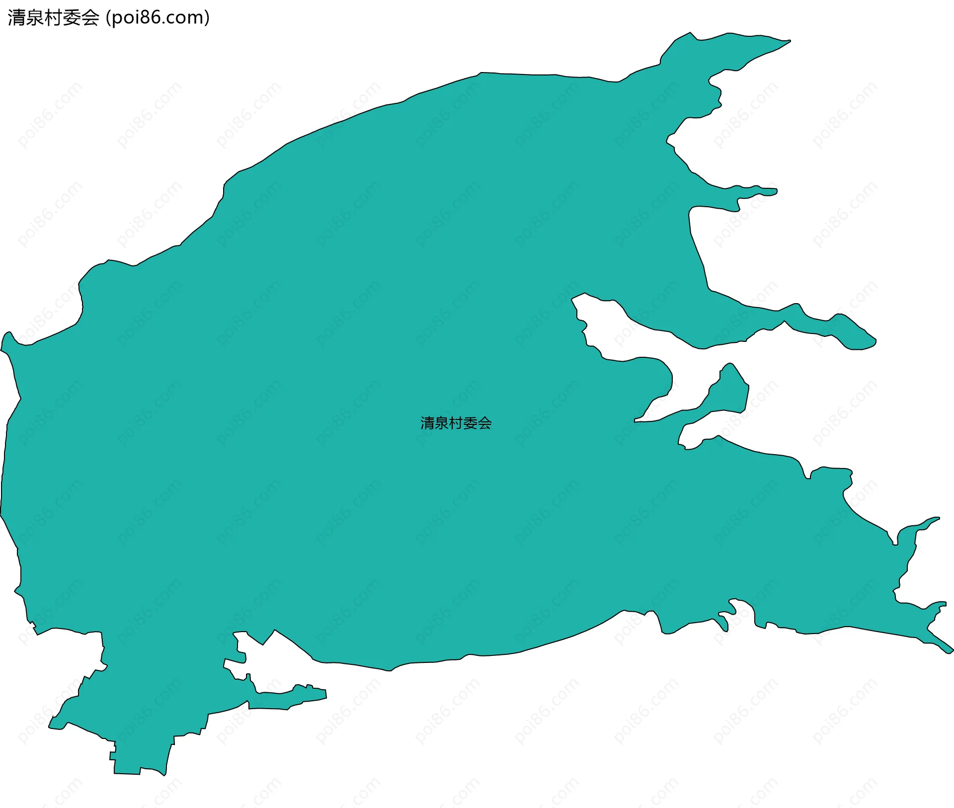 清泉村委会边界地图