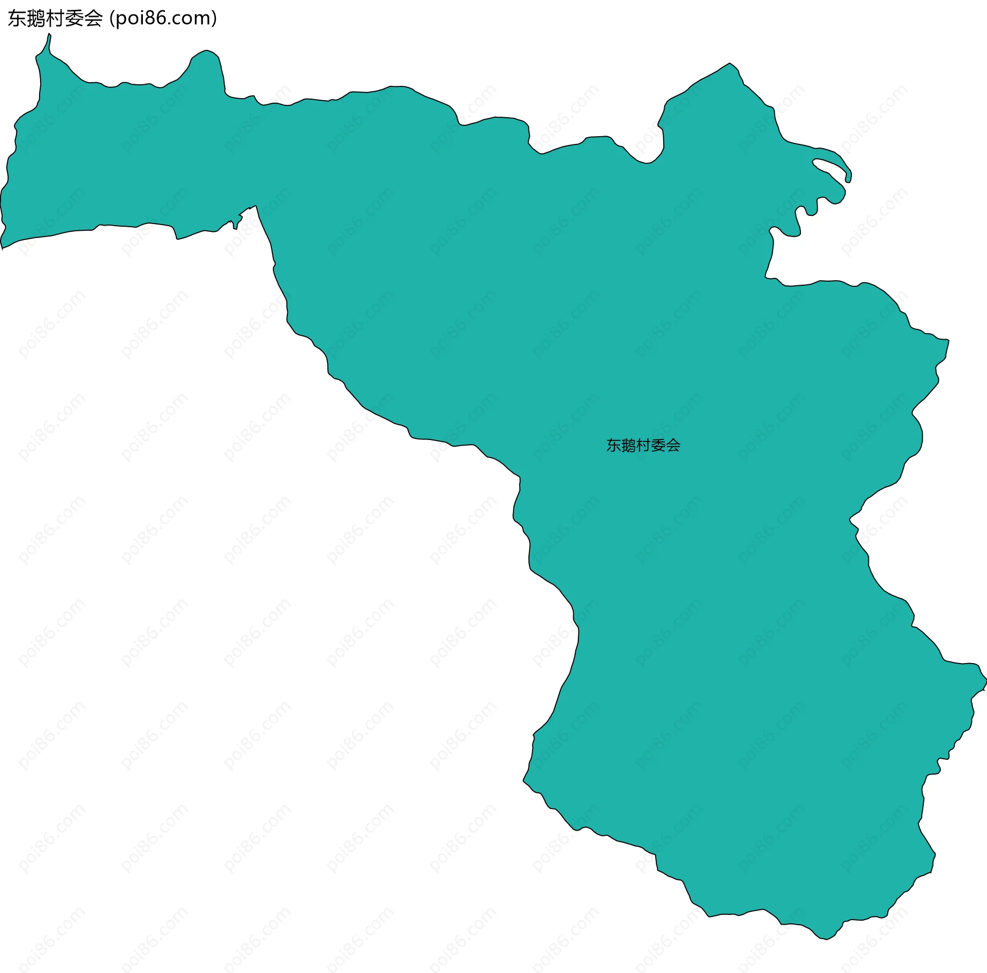 东鹅村委会边界地图