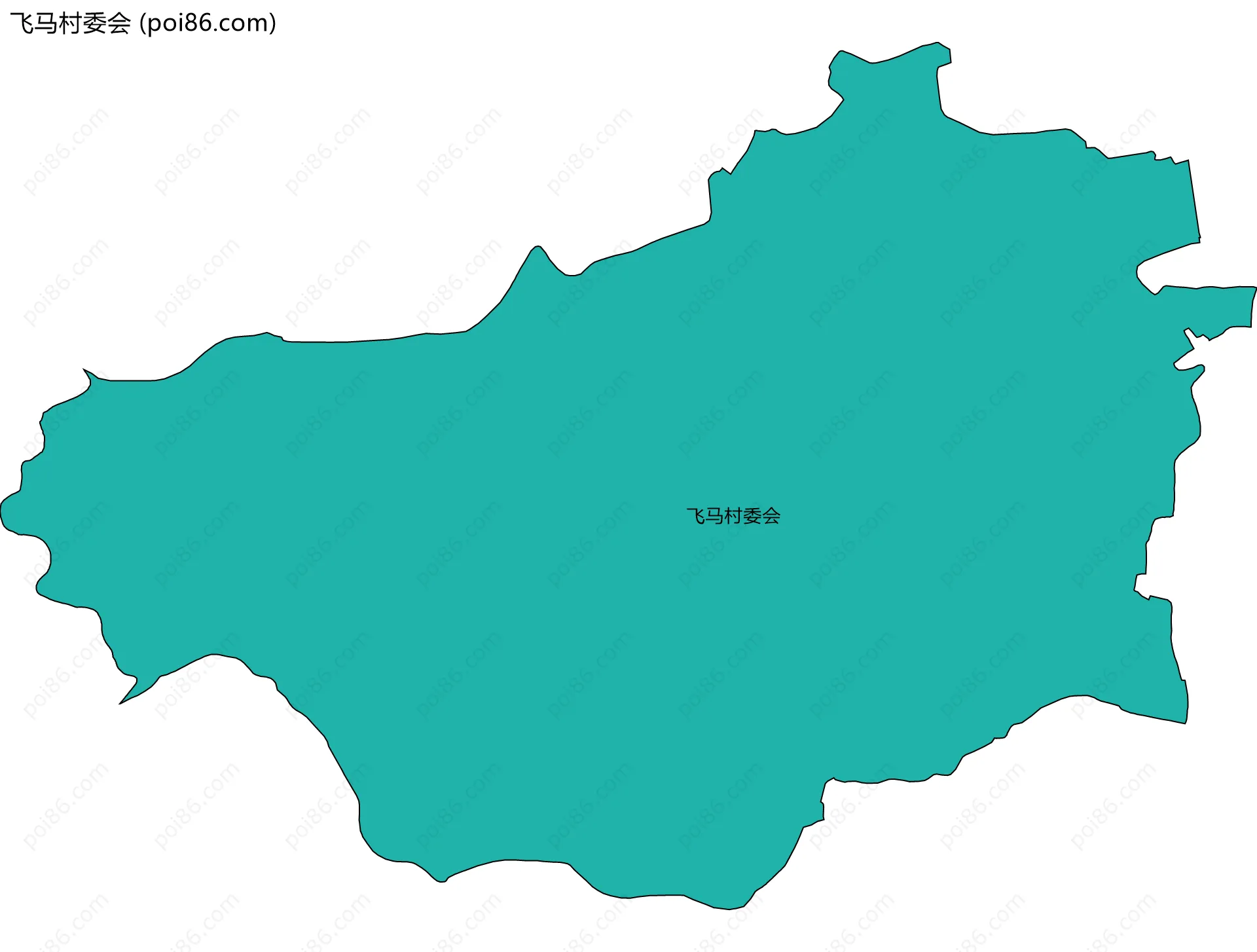 飞马村委会边界地图