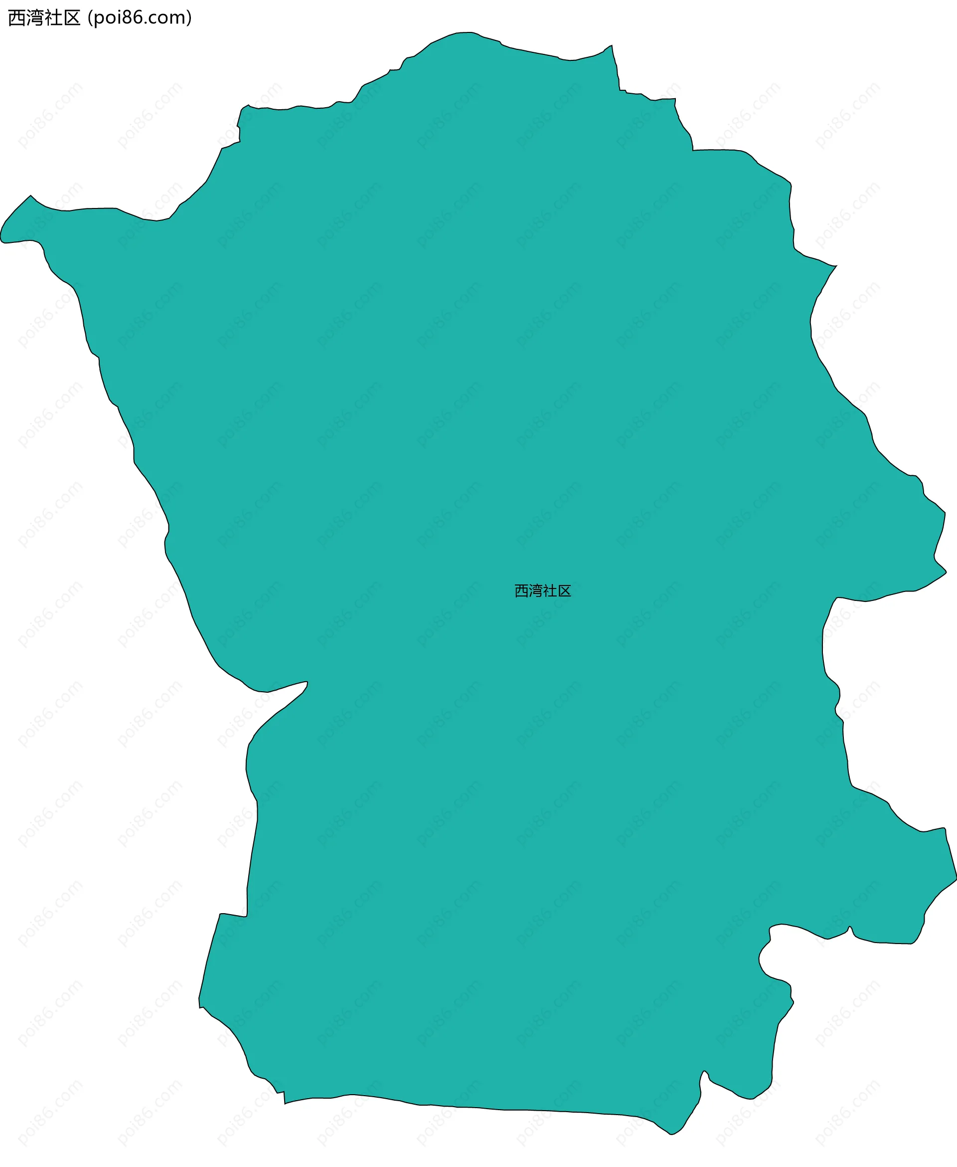 西湾社区边界地图