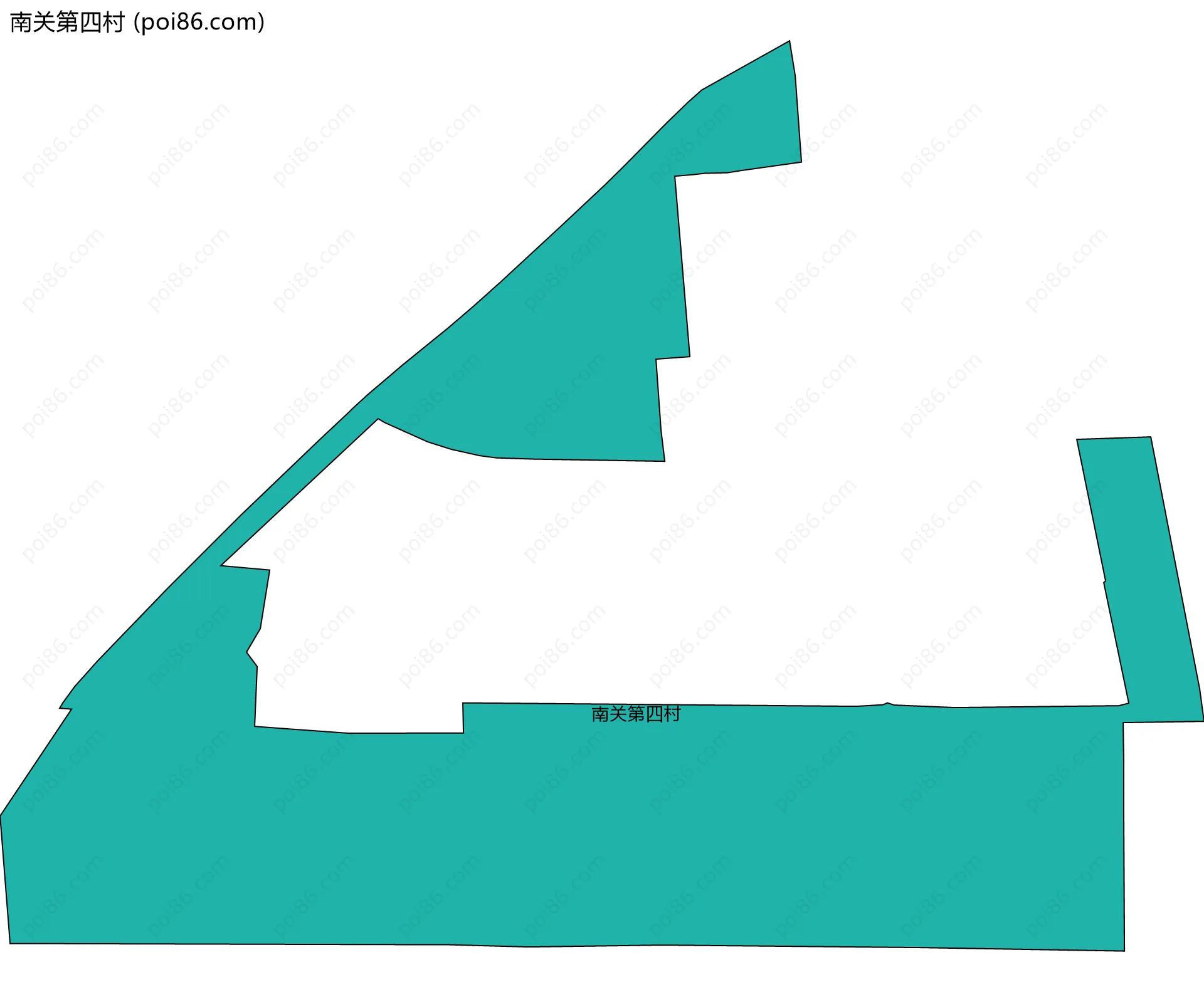 南关第四村边界地图
