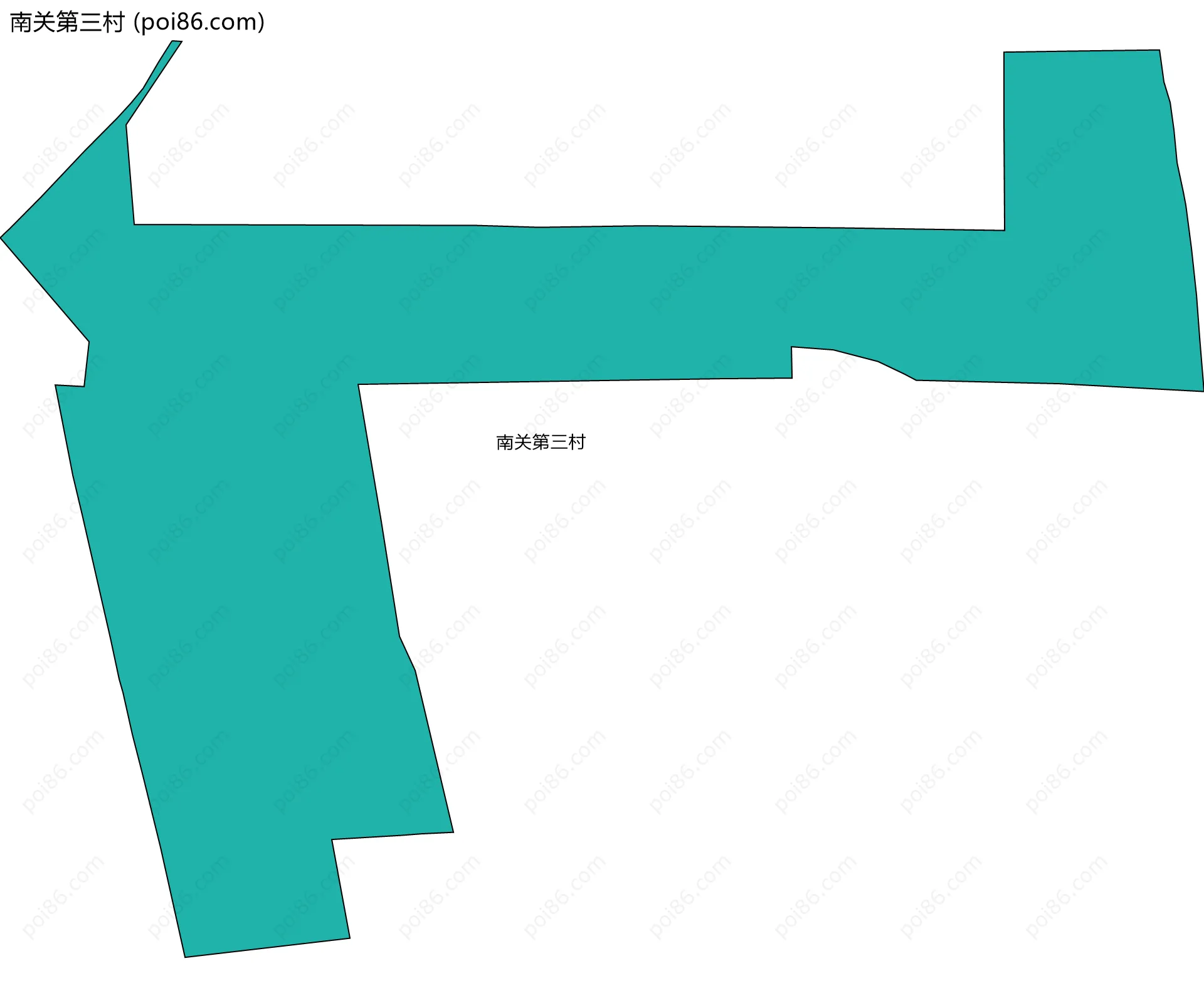 南关第三村边界地图