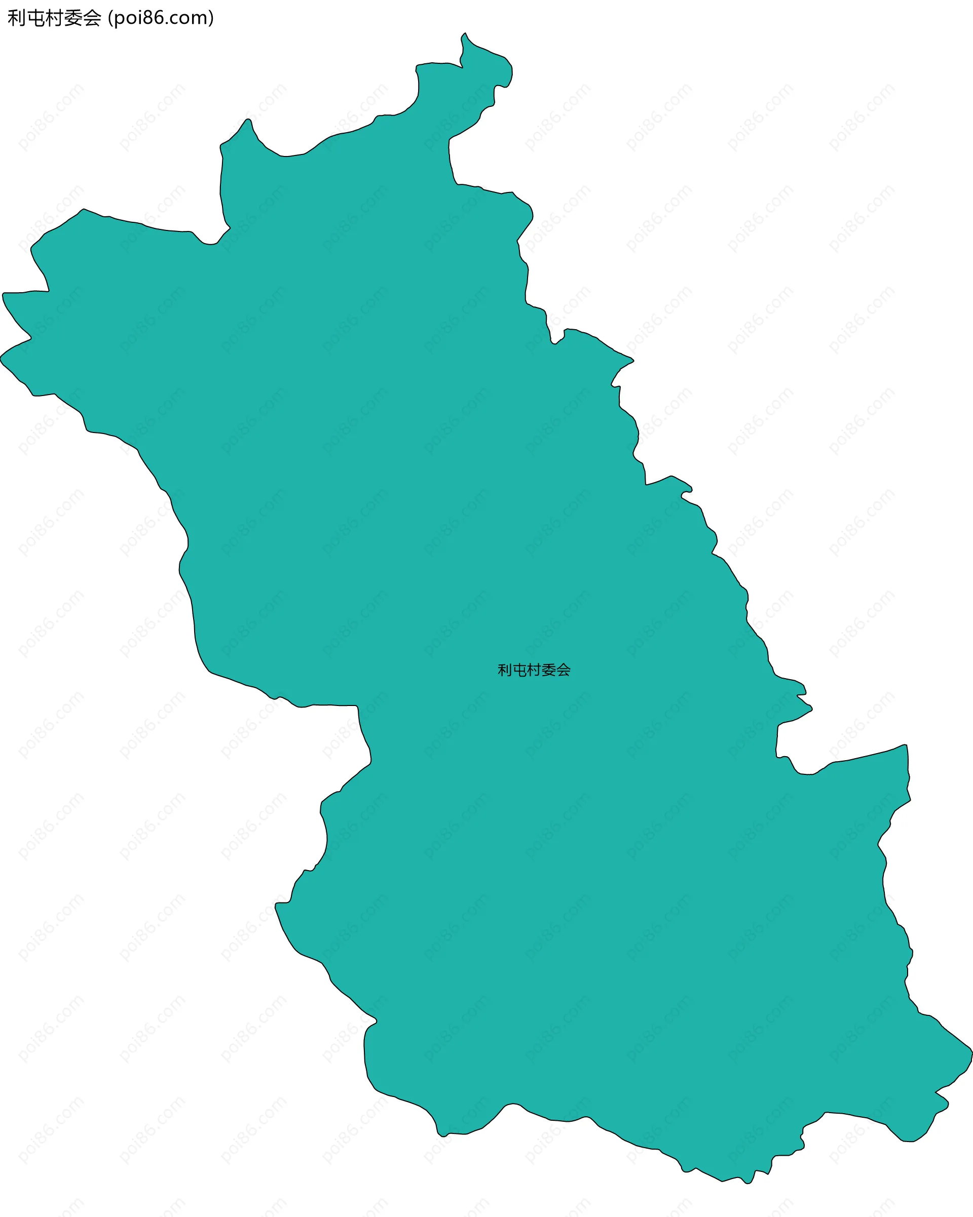 利屯村委会边界地图