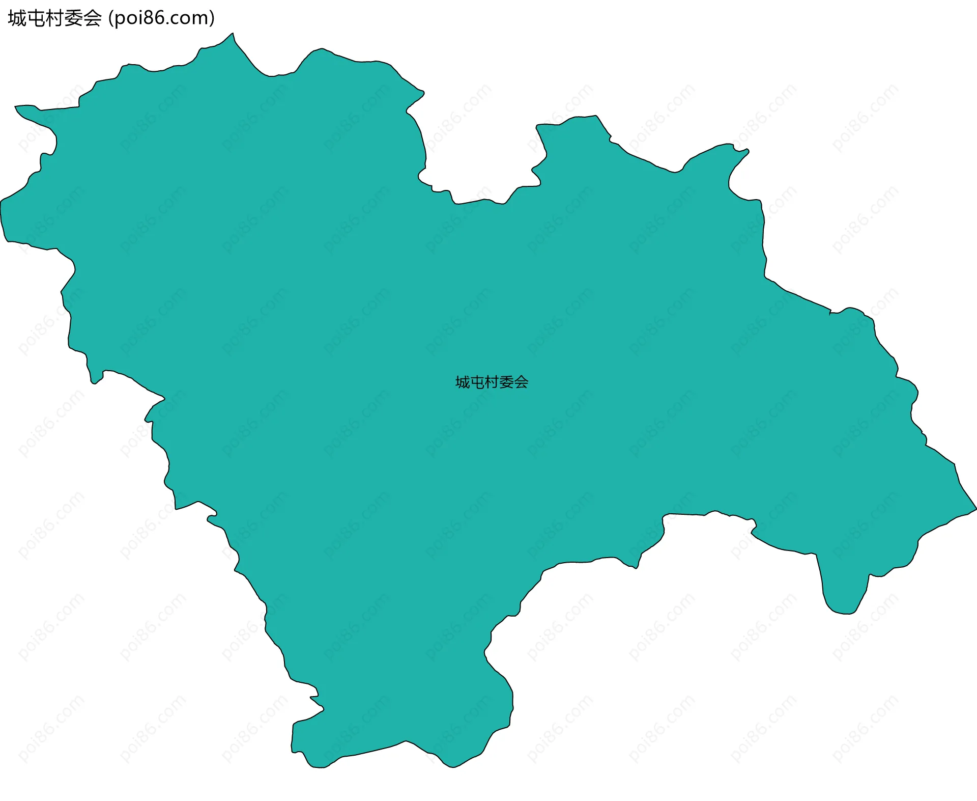 城屯村委会边界地图