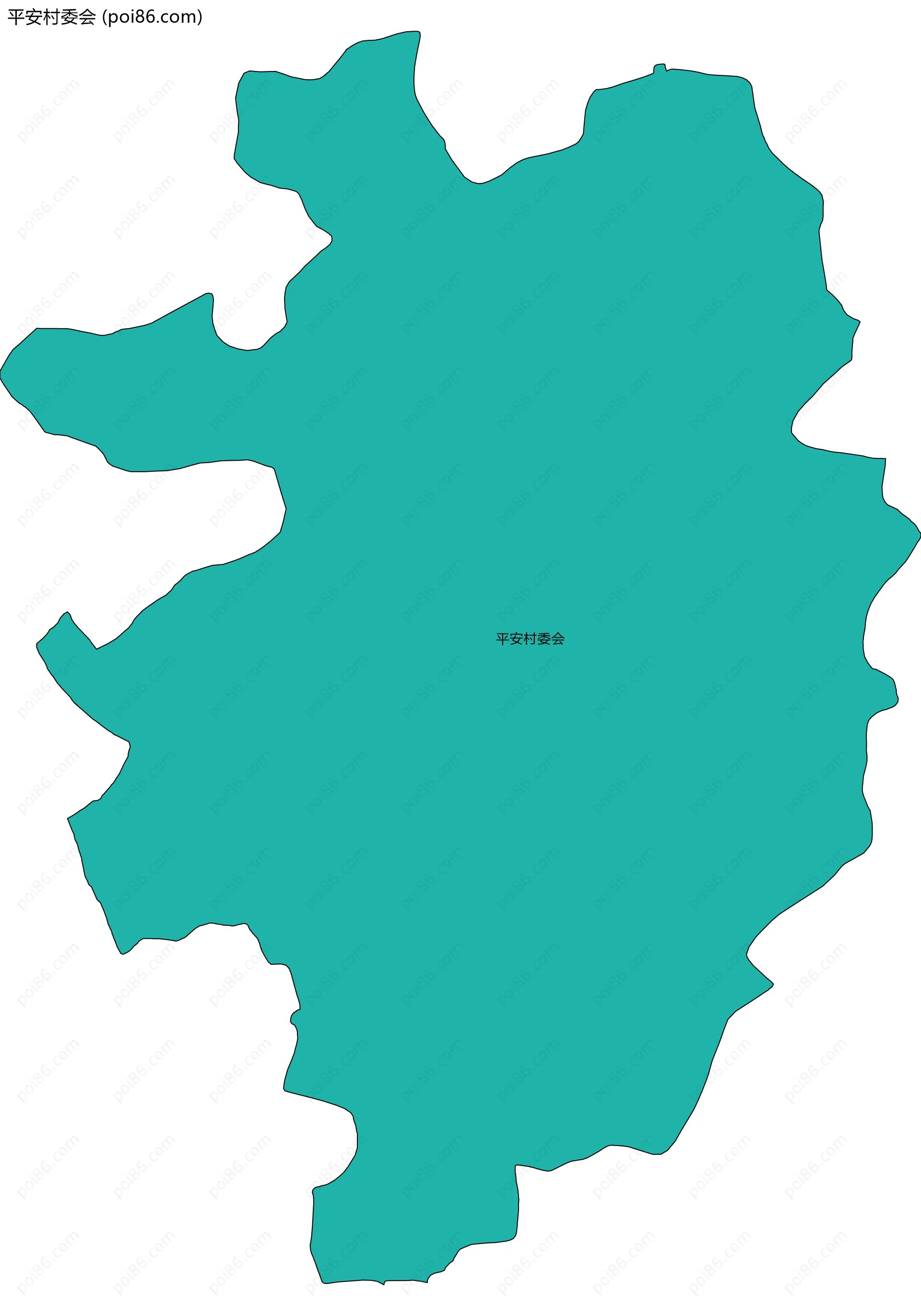 平安村委会边界地图