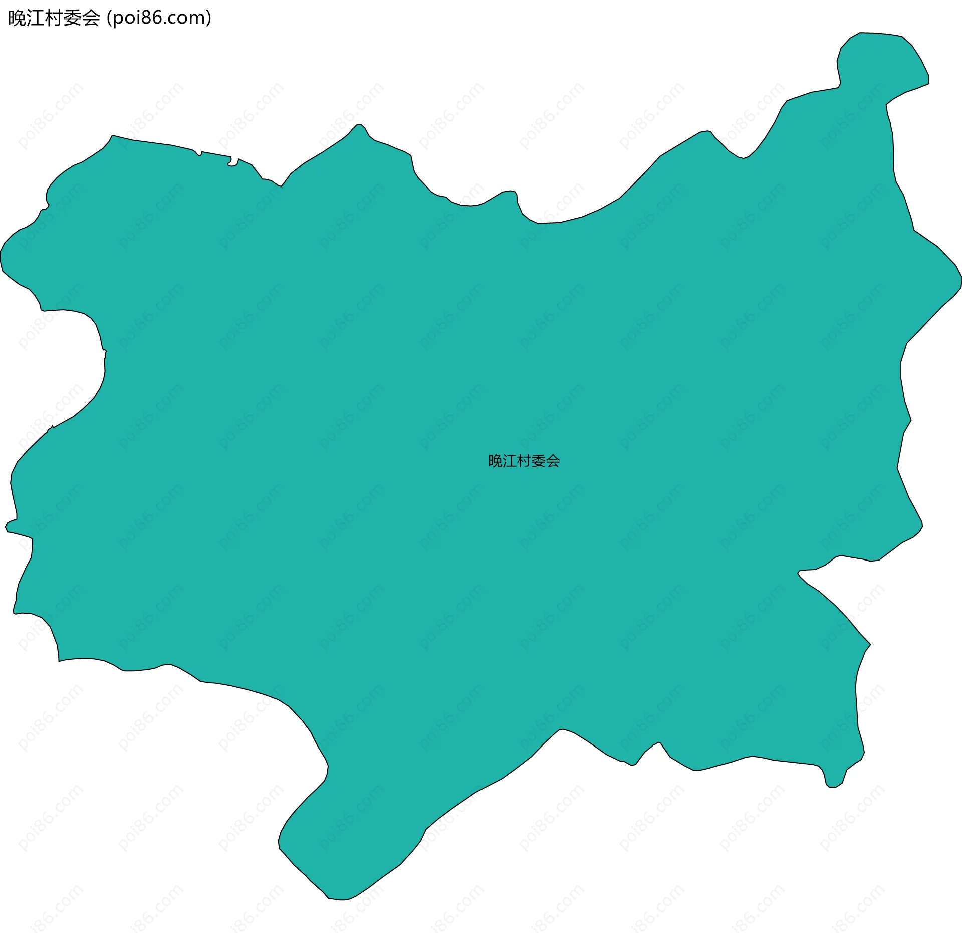 晚江村委会边界地图