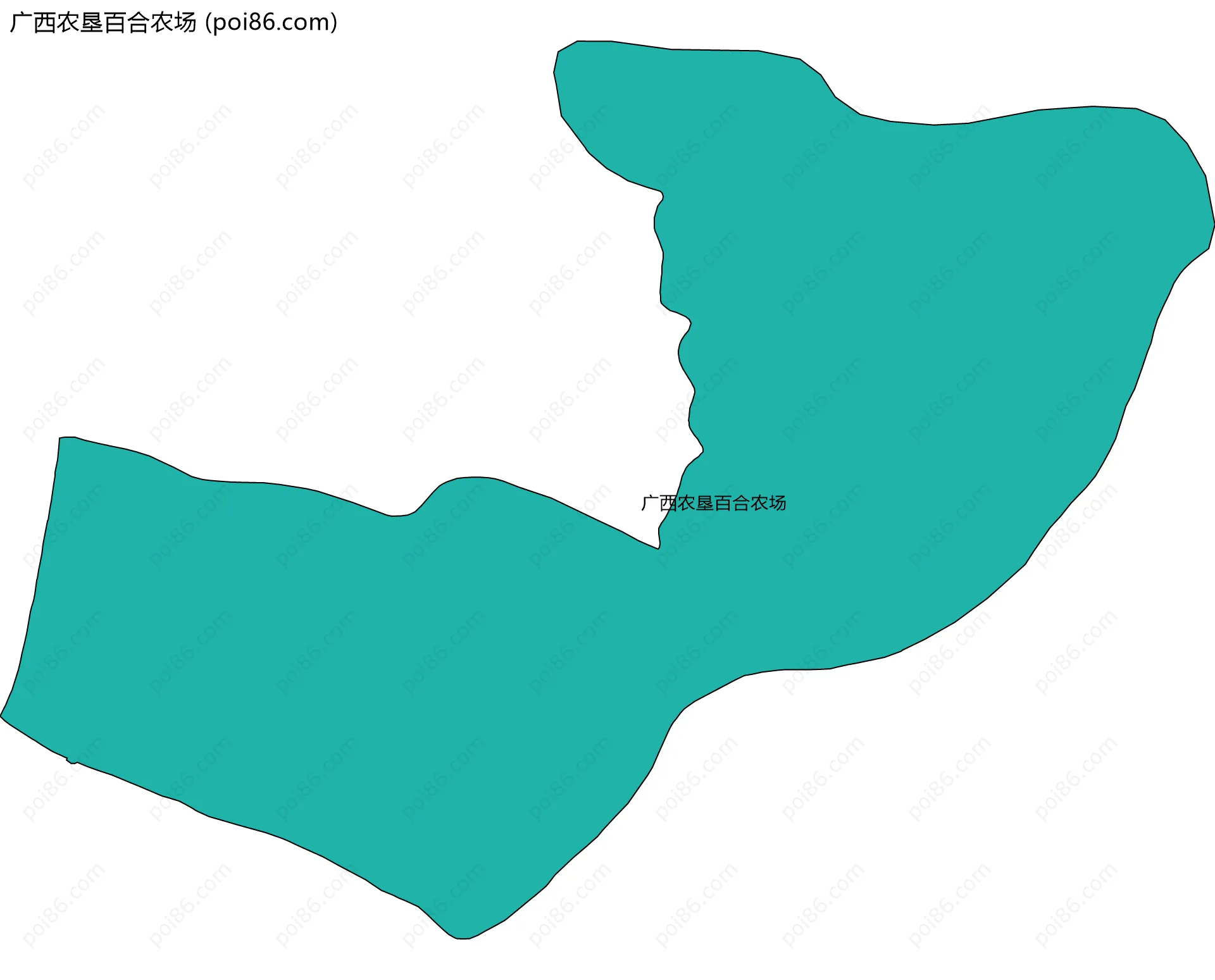 广西农垦百合农场边界地图