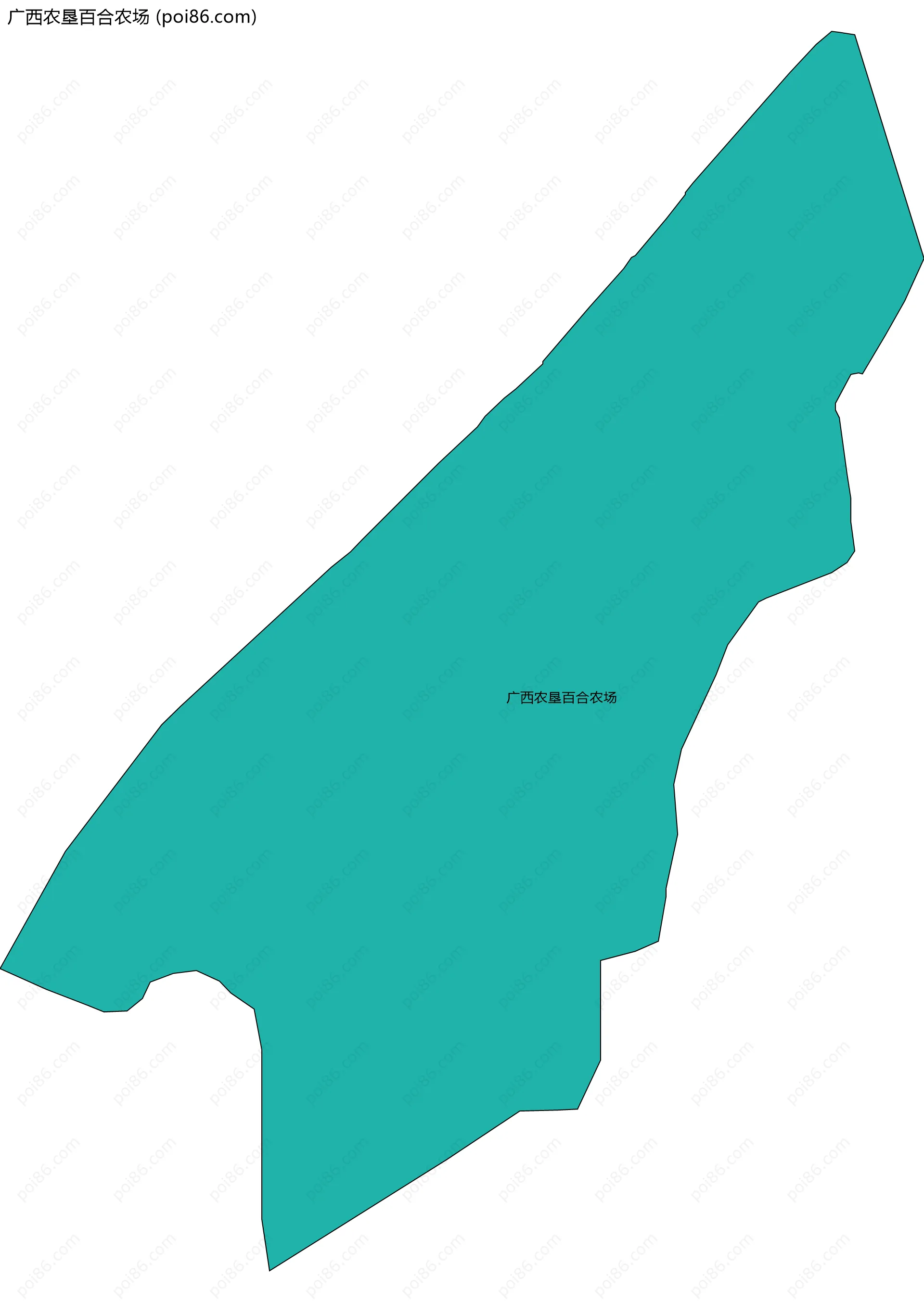 广西农垦百合农场边界地图