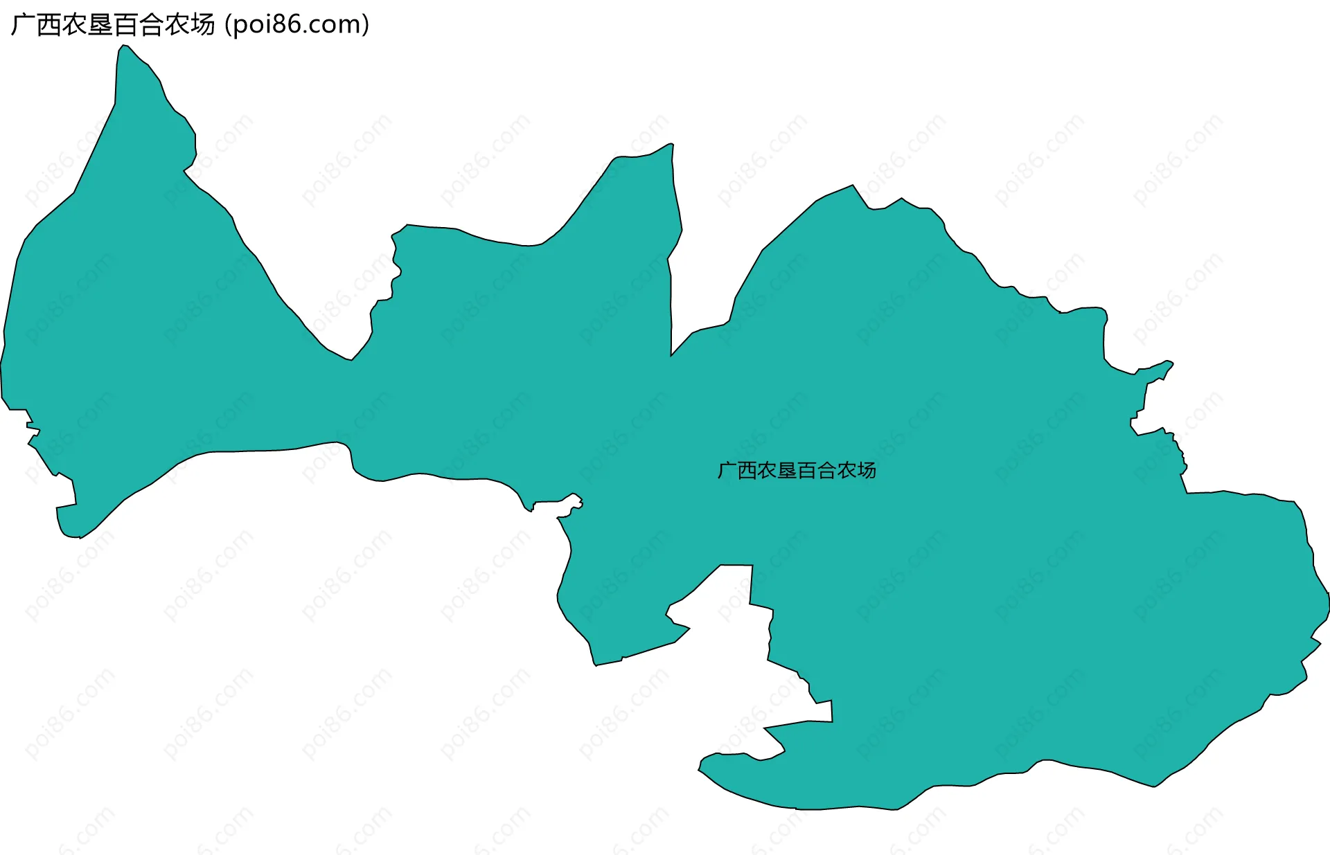 广西农垦百合农场边界地图