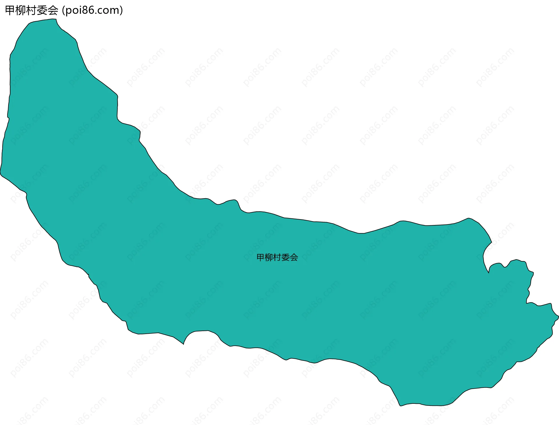 甲柳村委会边界地图