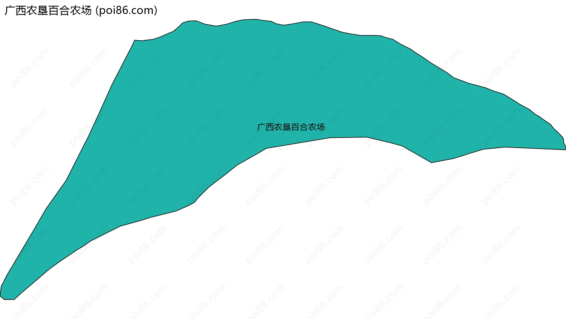 广西农垦百合农场边界地图