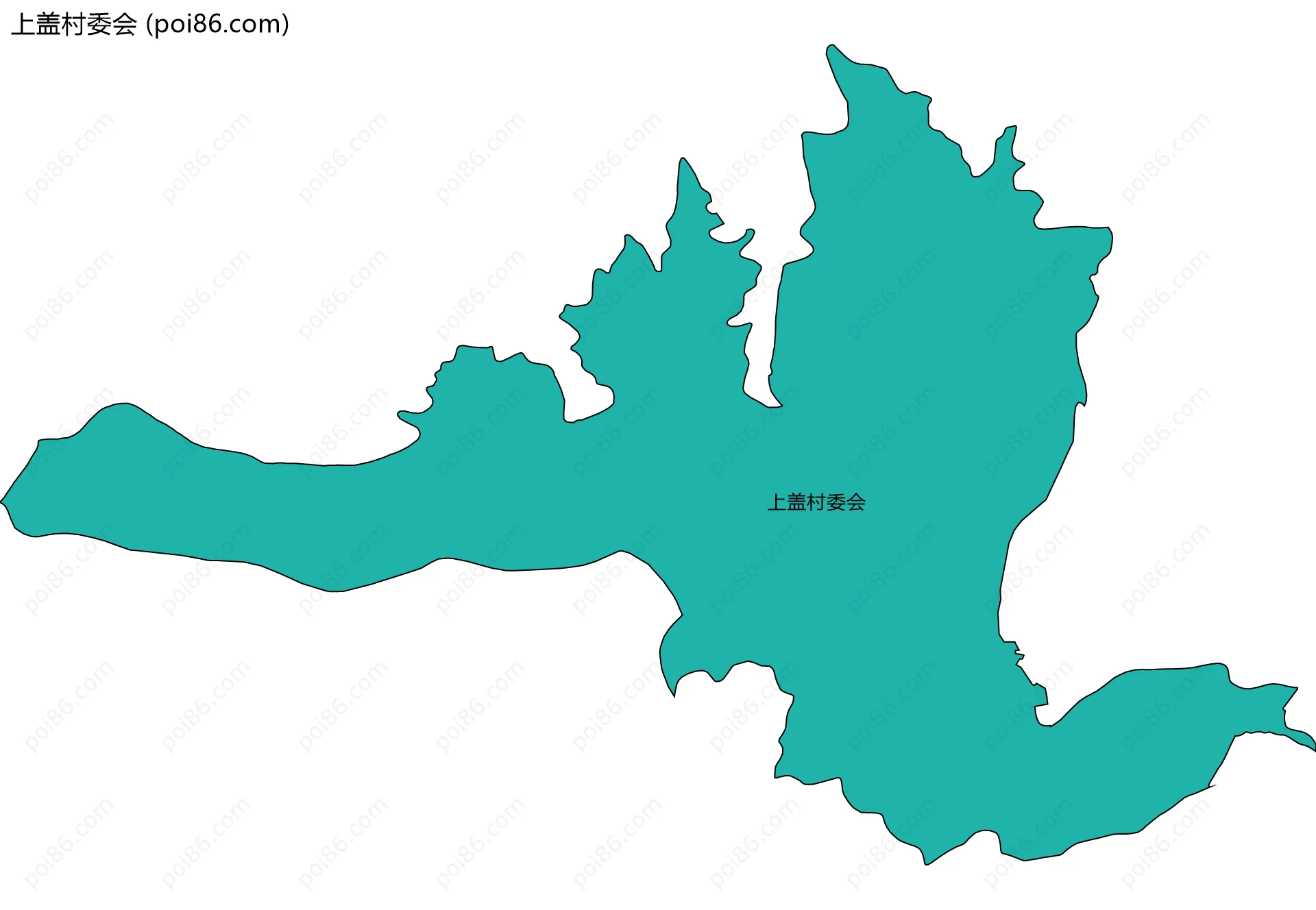 上盖村委会边界地图