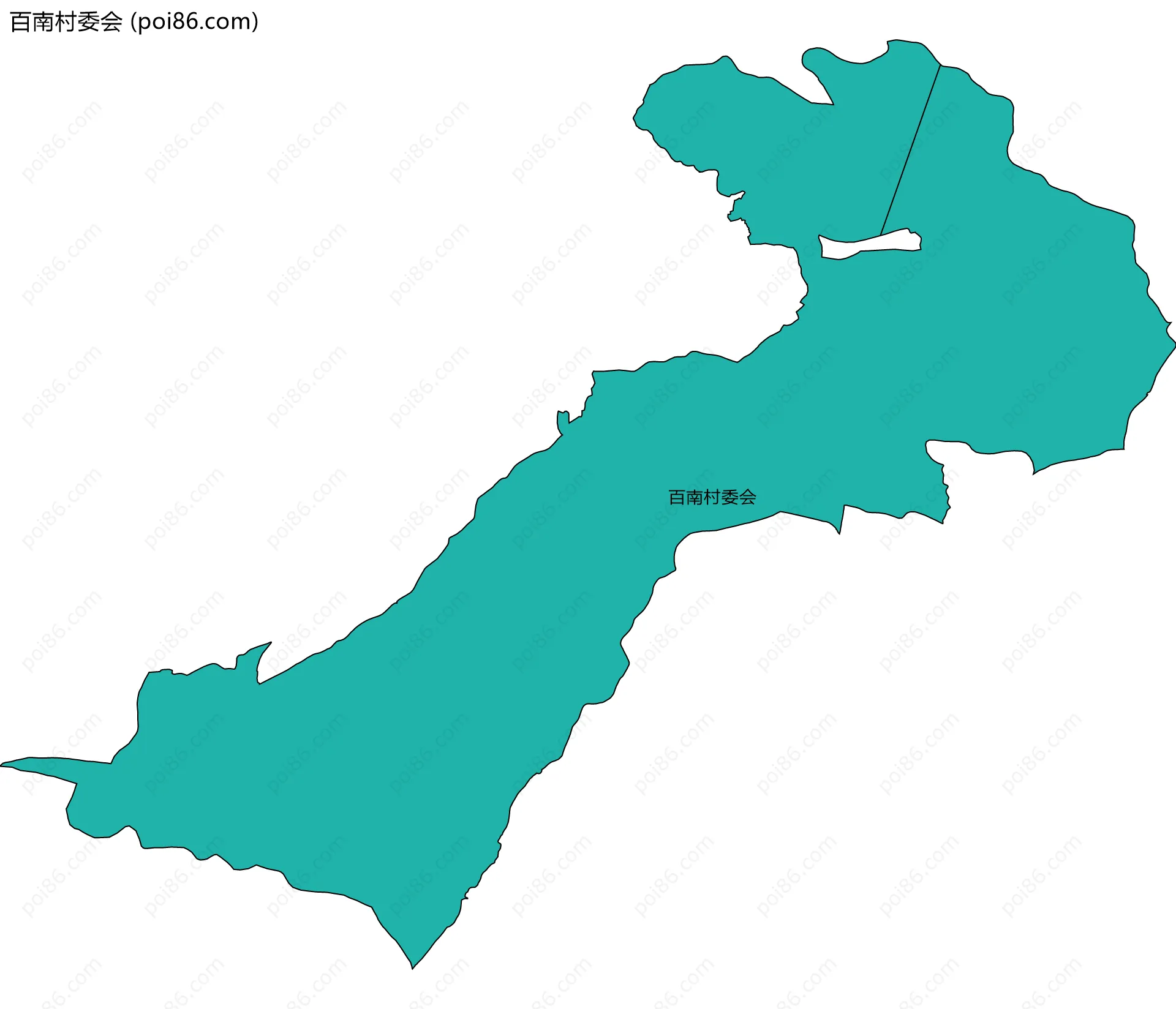 百南村委会边界地图