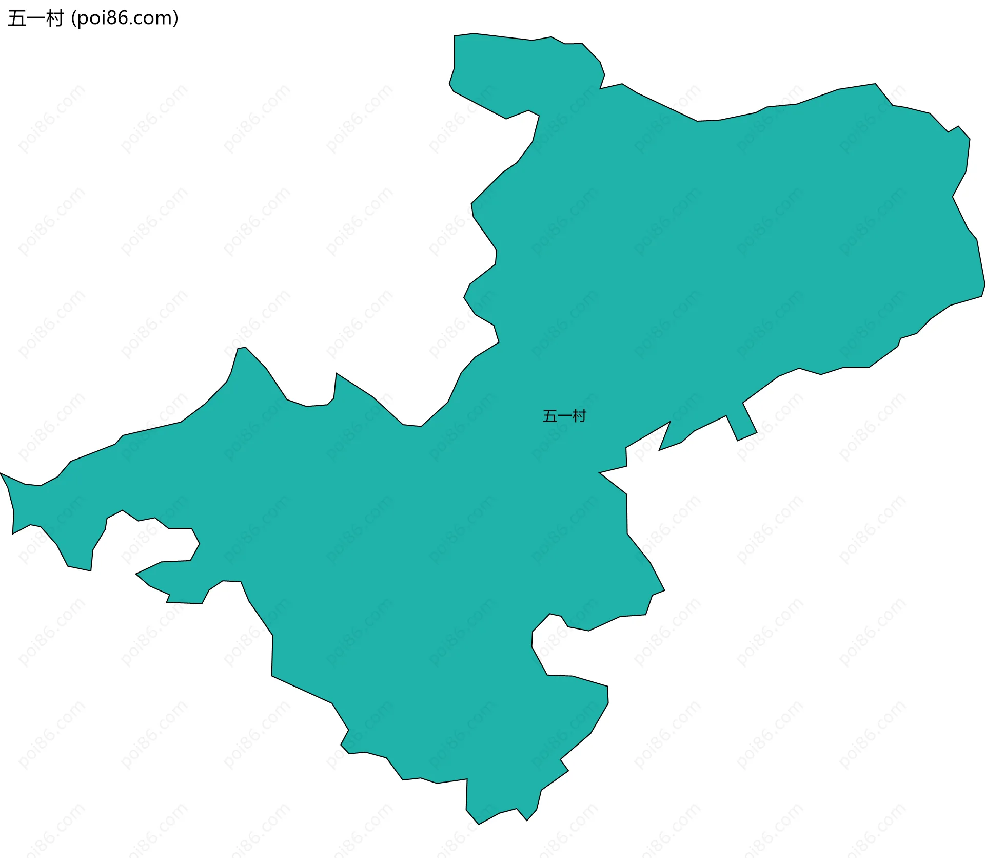 五一村边界地图